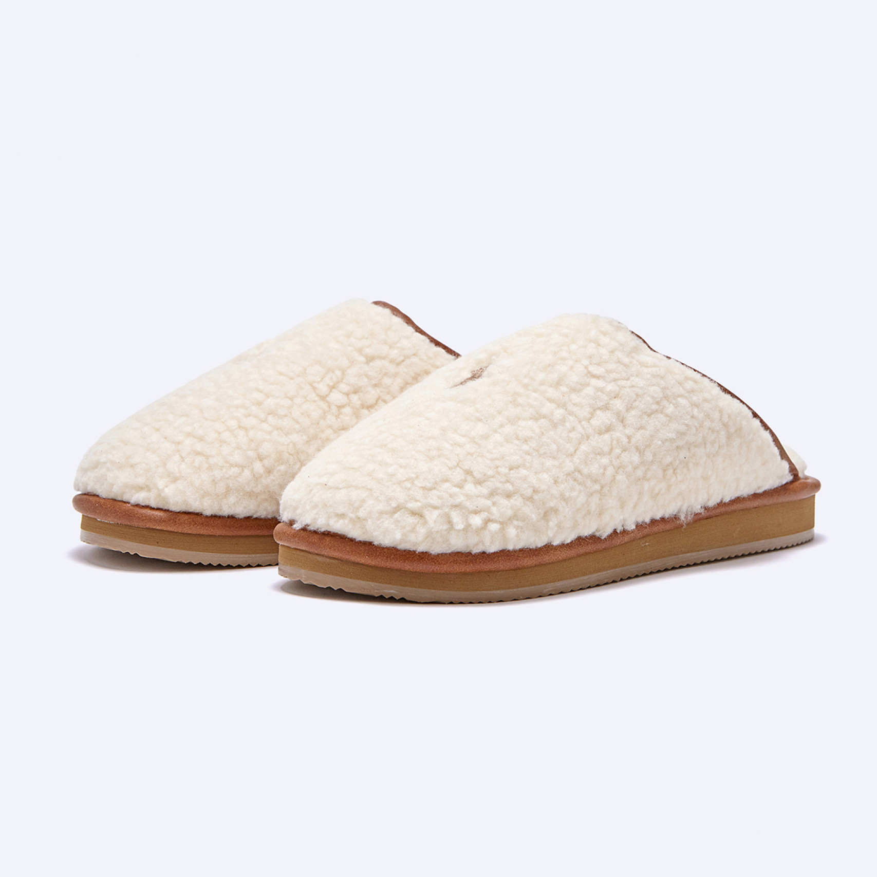 포니자수 케일리 스커프 털 슬리퍼 크림 / RF103832W