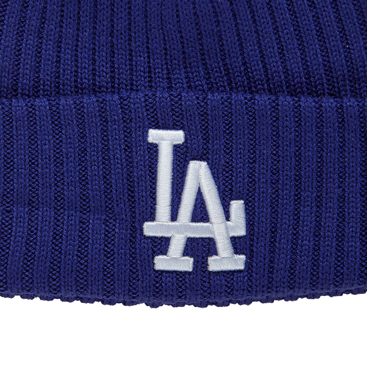 MLB 니트 립 LA 다저스 커프 비니 로얄 블루 / 12866293