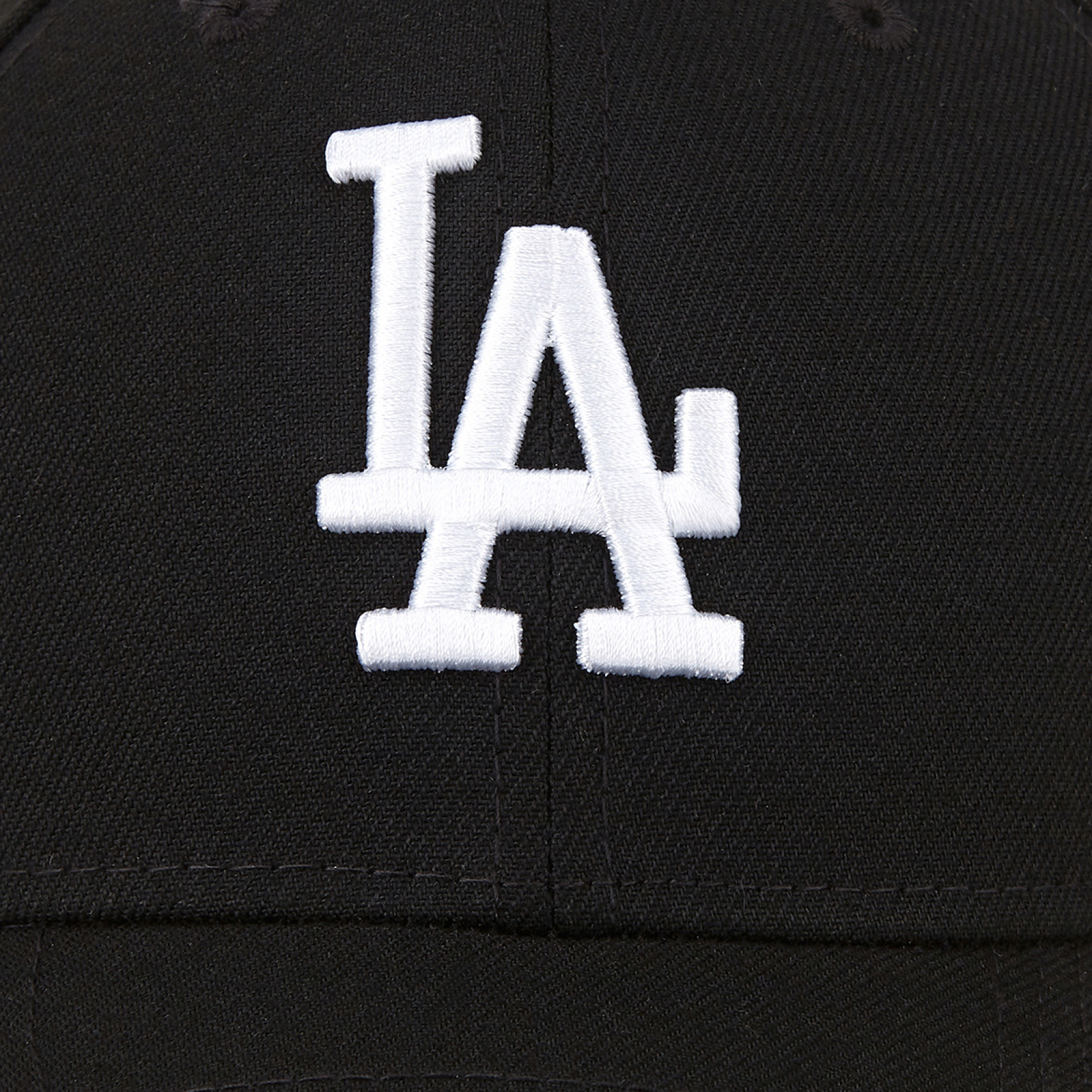 MLB LA 다저스 베이직 화이트 온 블랙 볼캡 / 12836258