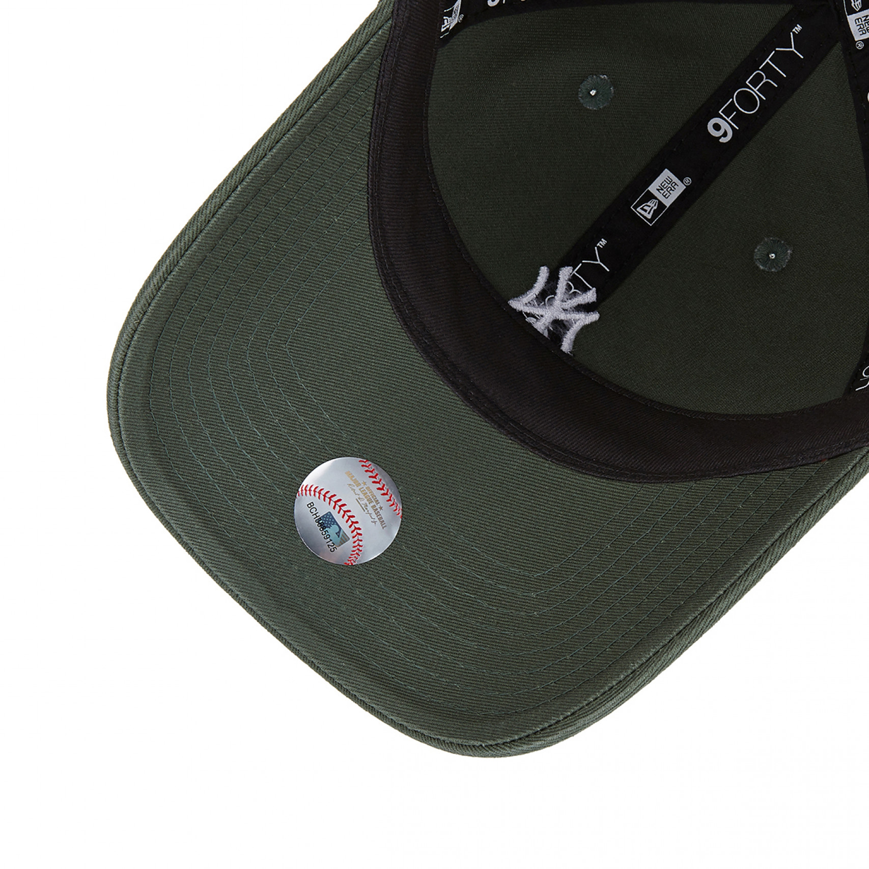 MLB 워시드 미니 로고 뉴욕 양키스 언스트럭쳐 볼캡 실란트로 그린 / 13086344