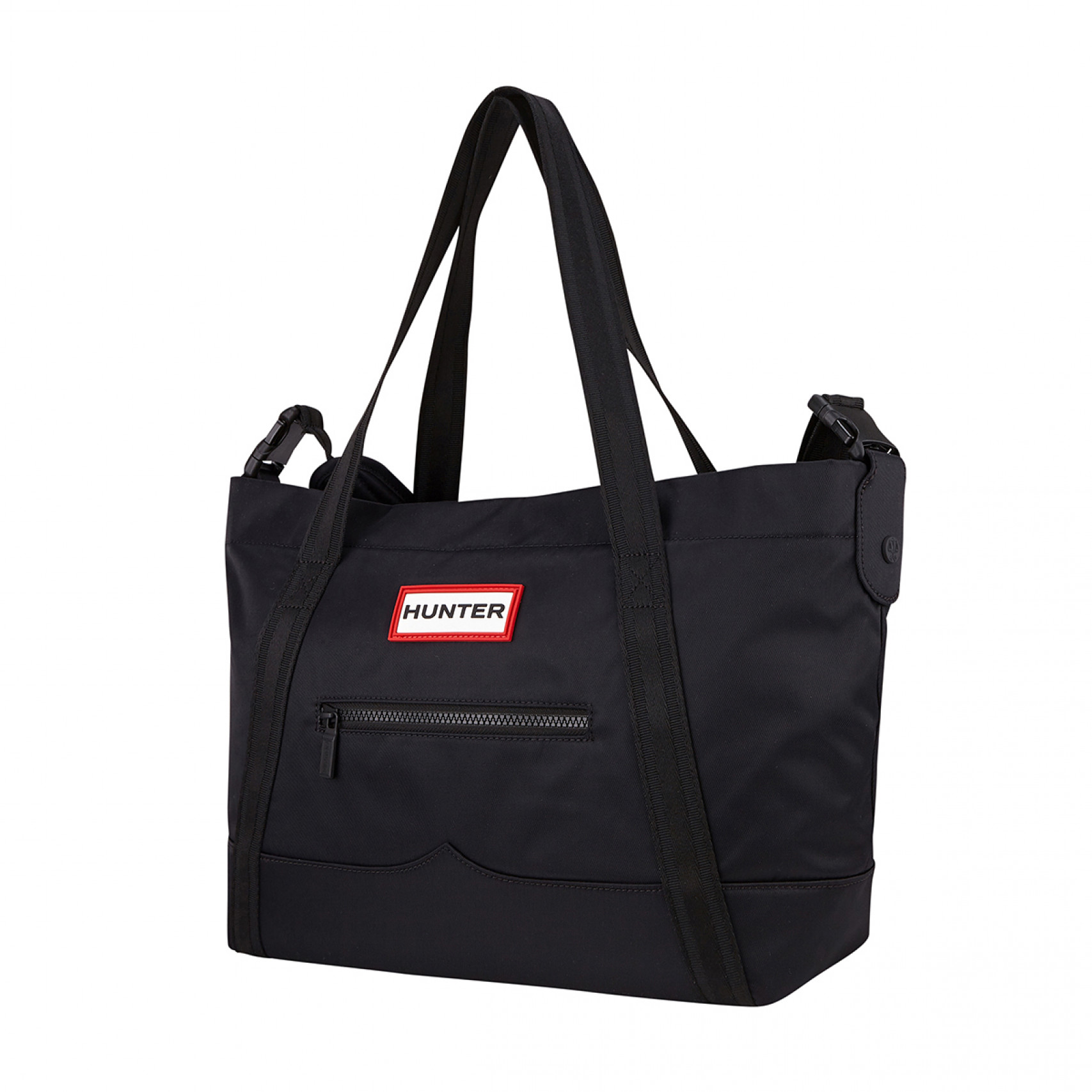 나일론 미디엄 탑 클립 토트 백 블랙 / UBS1201KBM-BLK