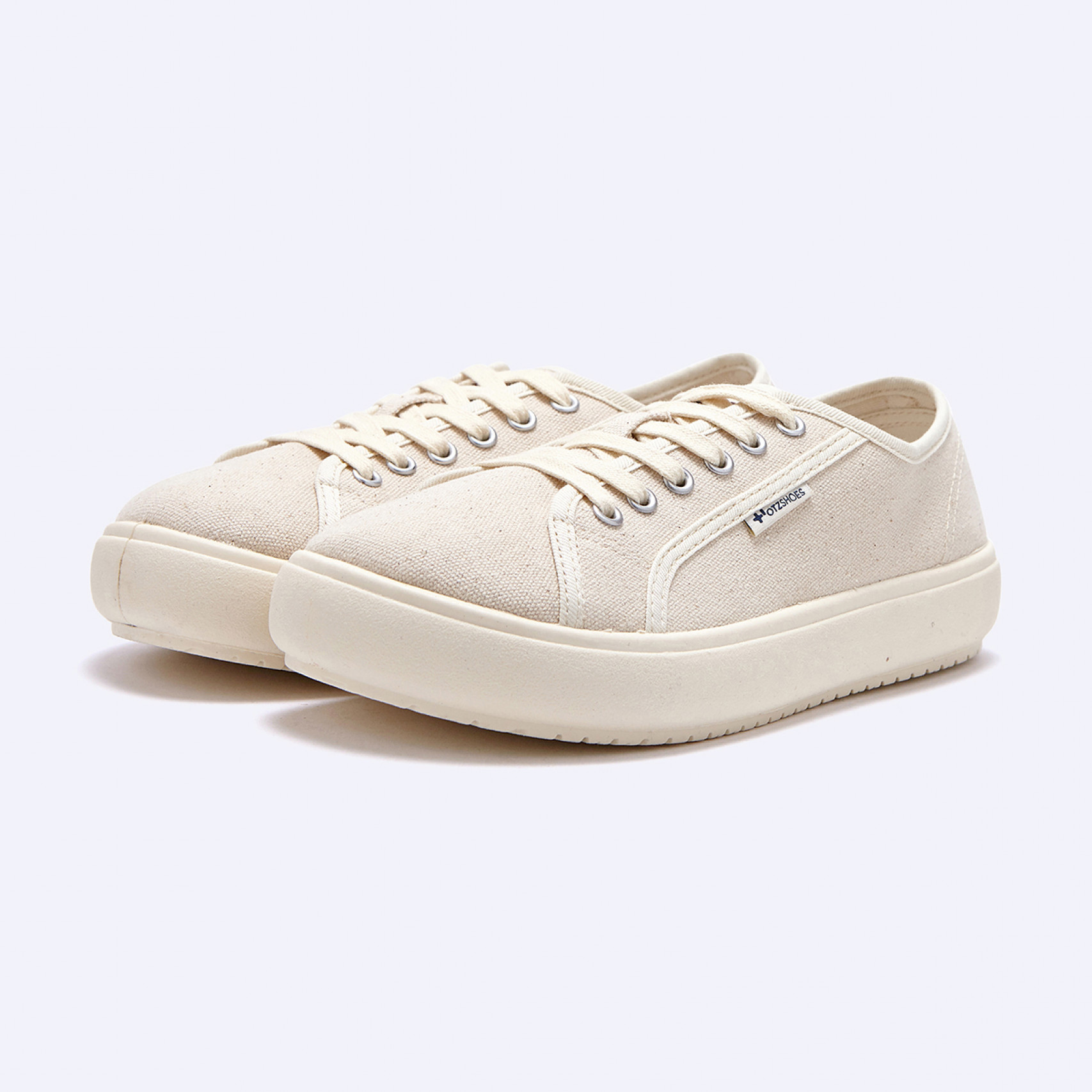 필그림 V3 캔버스 스니커즈 크림 / FLOTDA0U55