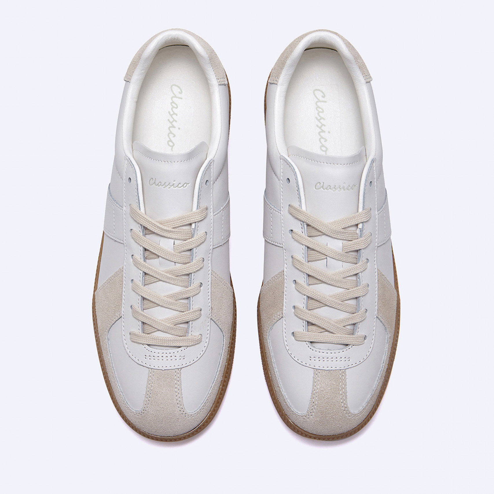 밀리터리 독일군 스니커즈 화이트 브라운 / FLCCDA1U10