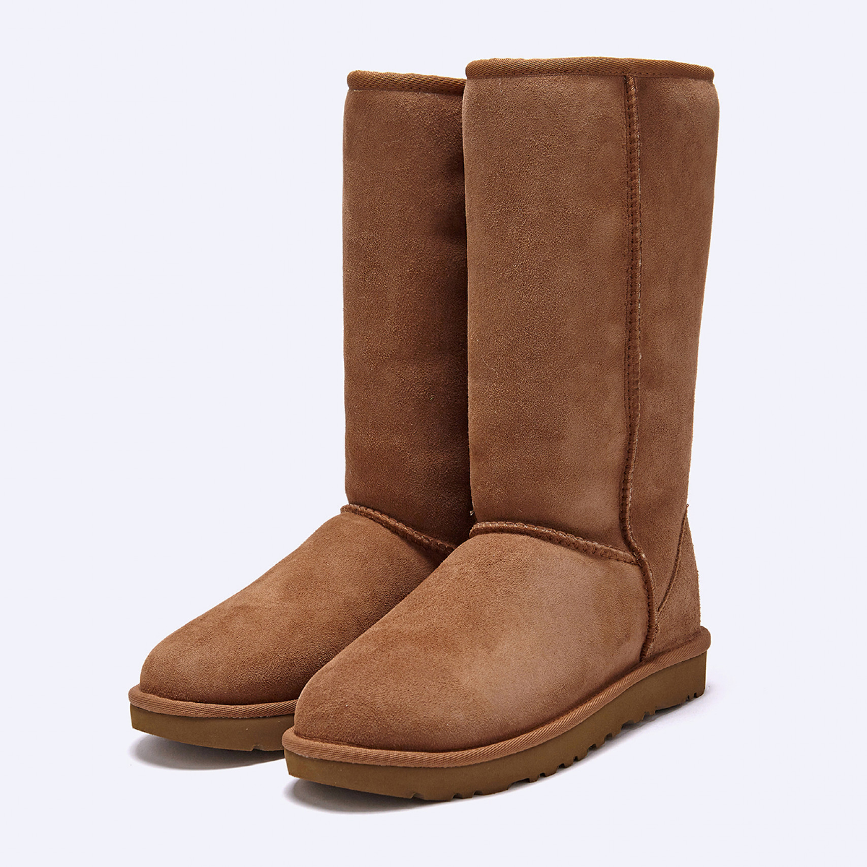 오버로크 스티치 롱 부츠 (클래식 톨 II) W 체스넛 / 1016224-CHE