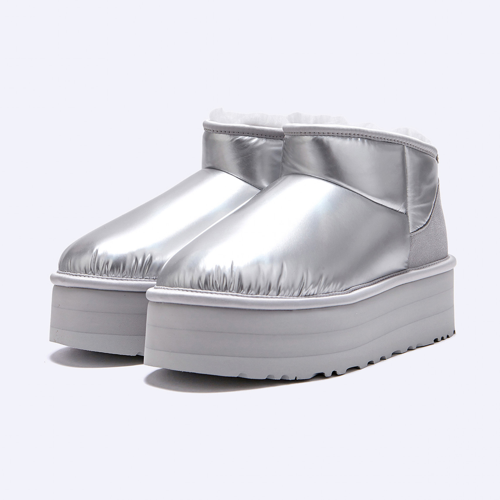 울트라 미니 플랫폼 하이 샤인 W 실버 / 1144048-SLVR