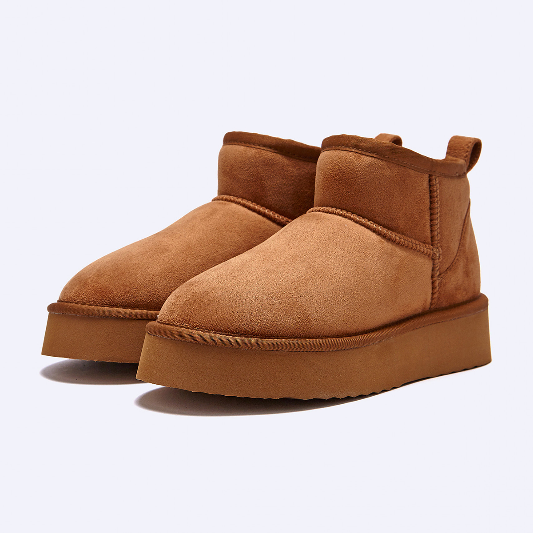 시어링 부츠 울트라 미니 플랫폼 브라운 여성 / FLFDDF4W08