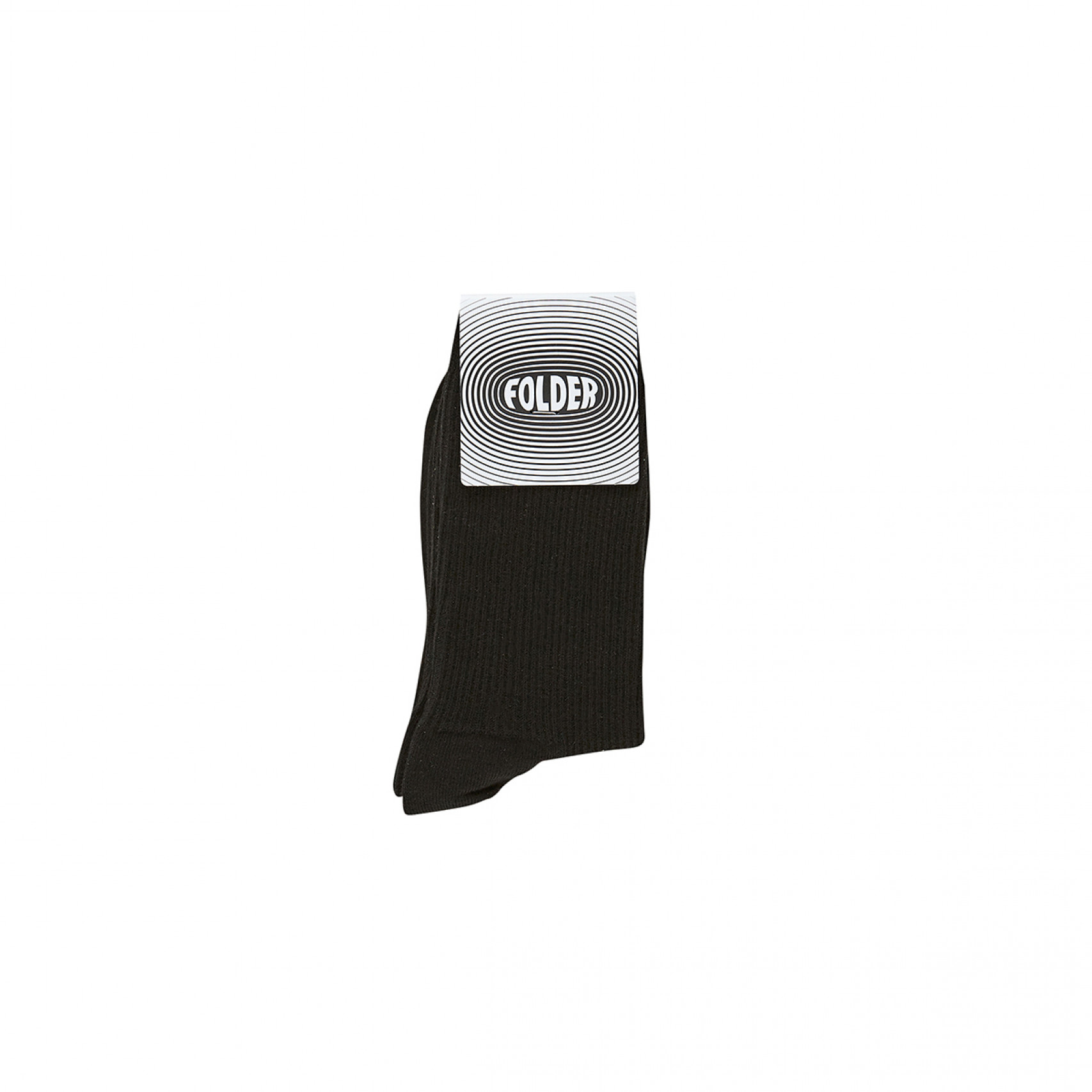 폴더라벨 베이직 코튼 삭스 블랙 여성 / FLFADA4L06