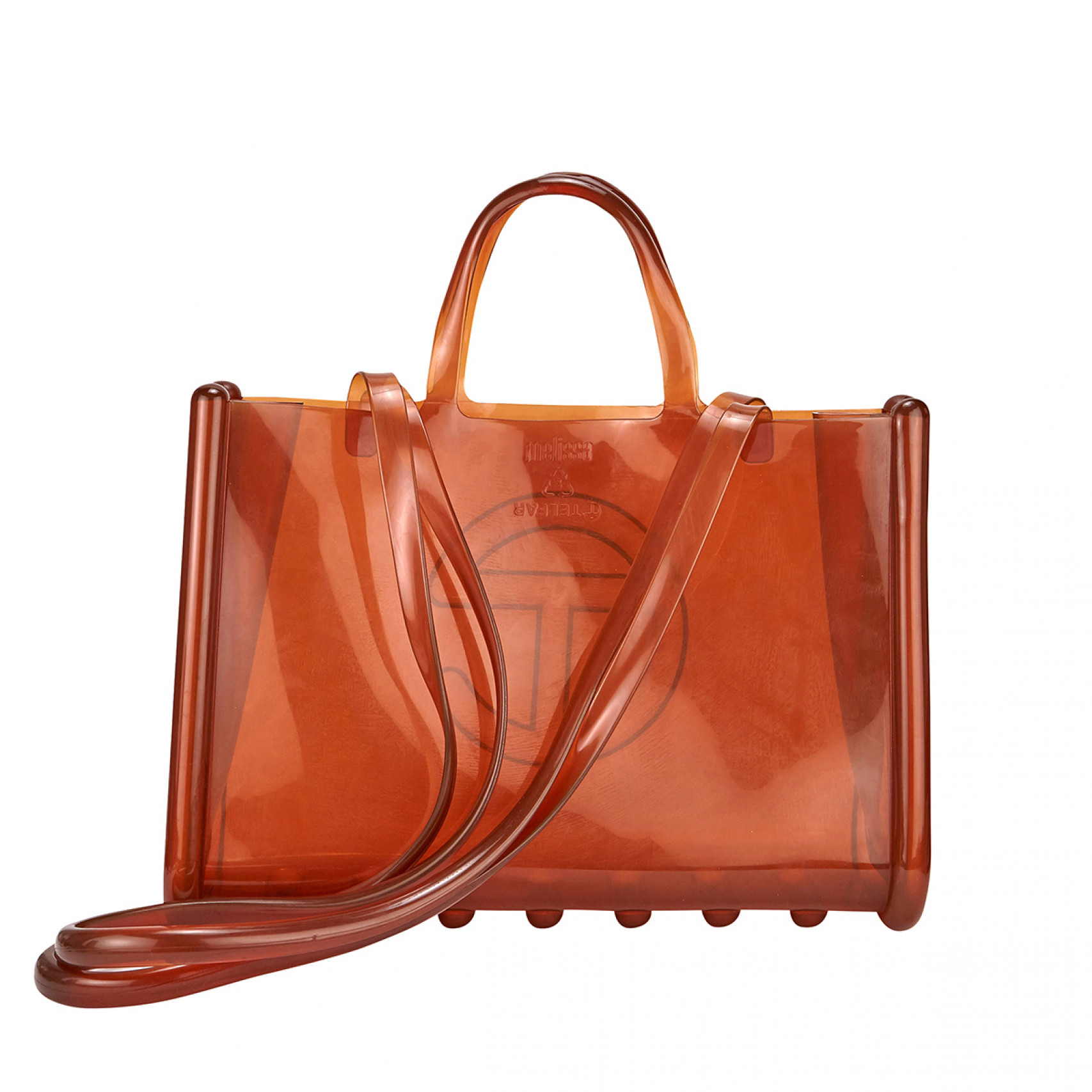 멜리사 X 텔파 젤리 쇼퍼백 L 브라운/34405-AT543