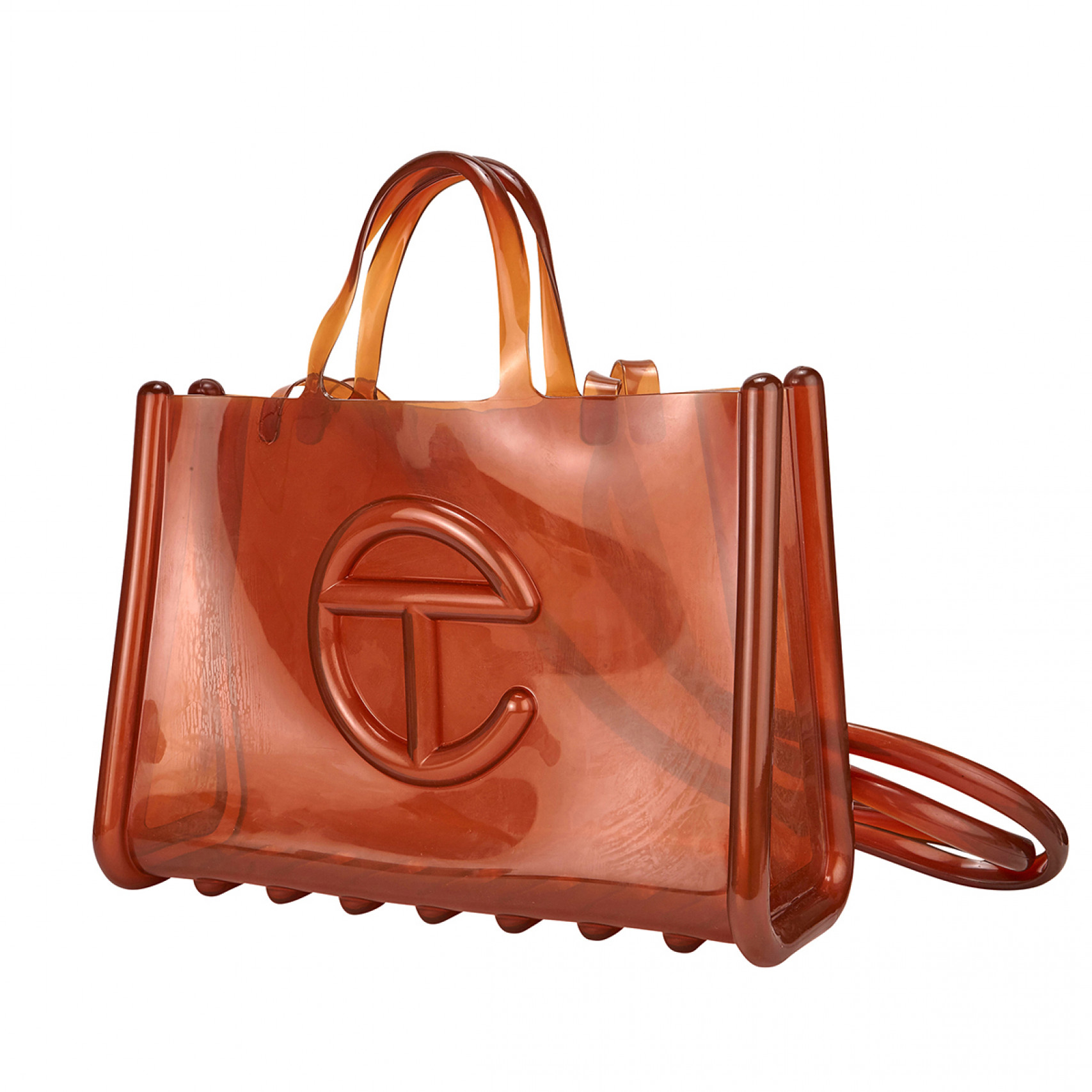 멜리사 X 텔파 젤리 쇼퍼백 L 브라운/34405-AT543