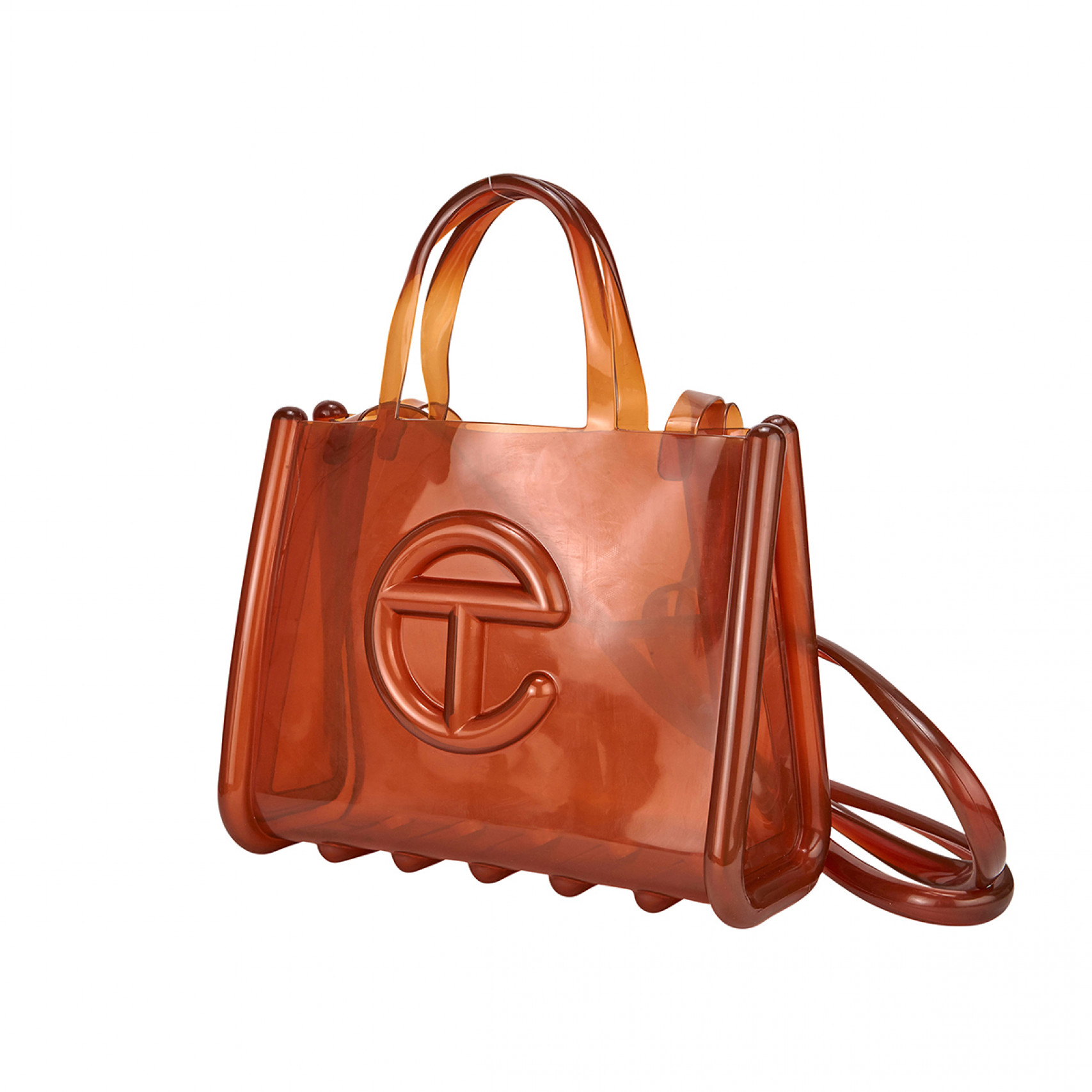 멜리사 X 텔파 젤리 쇼퍼백 M 브라운/34419-AT552