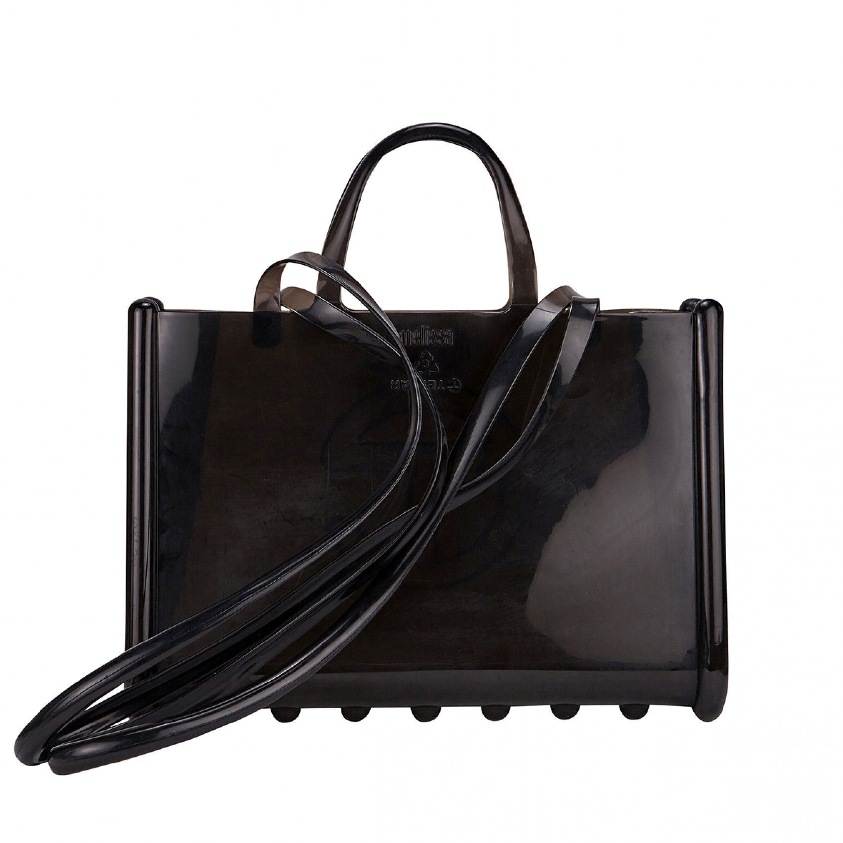 멜리사 X 텔파 젤리 쇼퍼백 L 블랙/34405-AT535