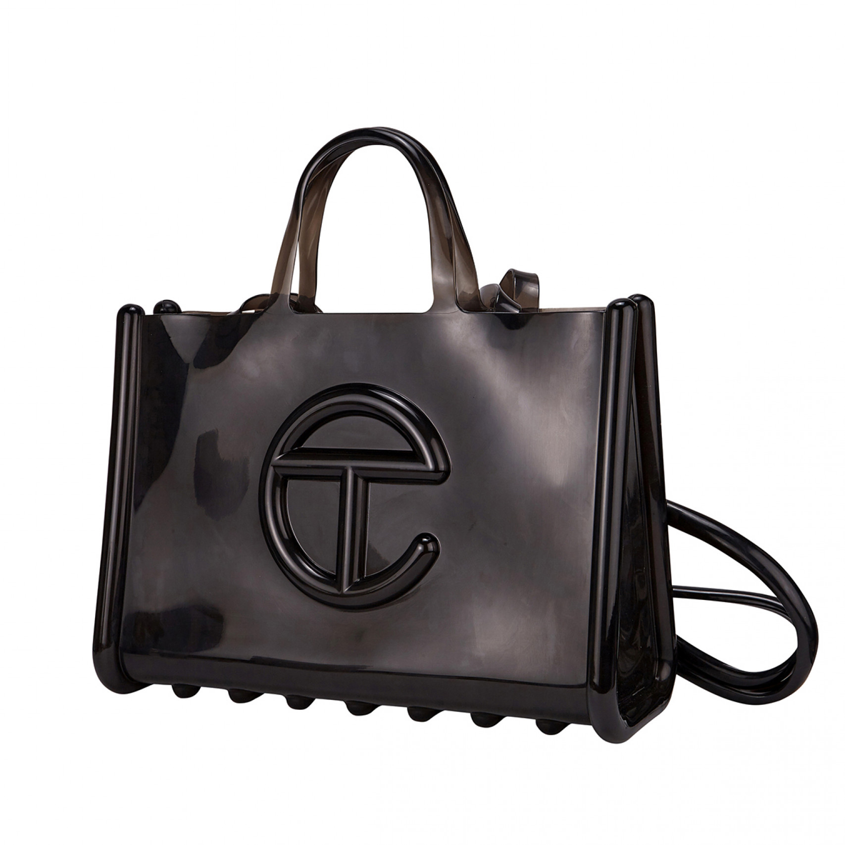 멜리사 X 텔파 젤리 쇼퍼백 L 블랙/34405-AT535