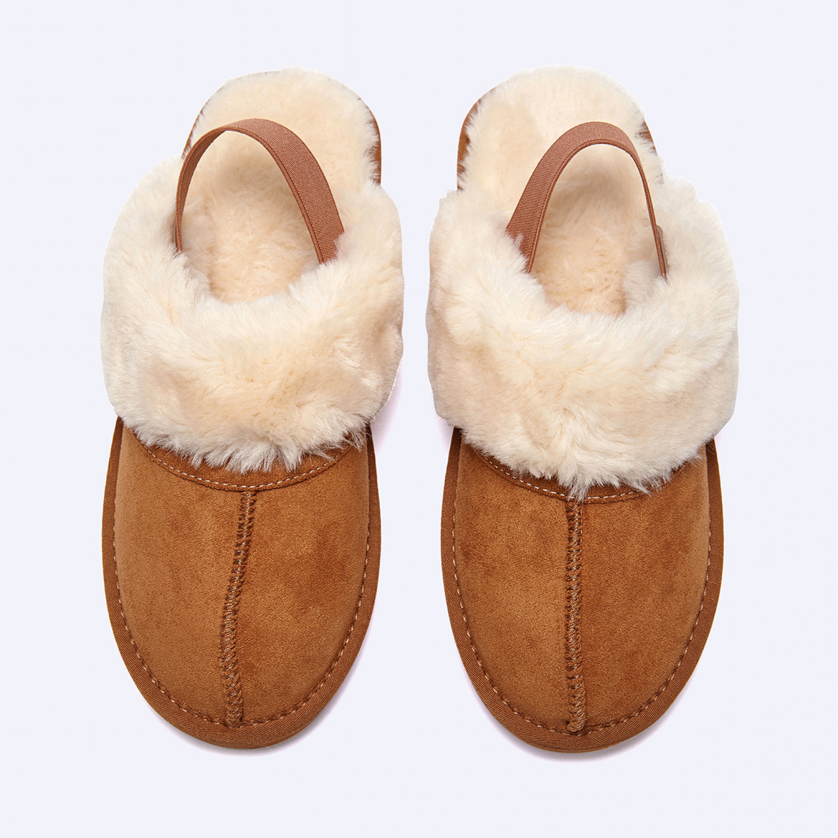 시어링 슬리퍼 슬링백 브라운 여성 / FLFDEA4W01