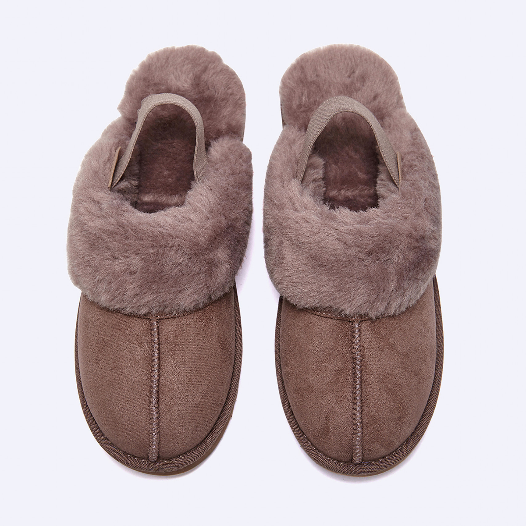 시어링 슬리퍼 슬링백 그레이 여성 / FLFDEA4W02