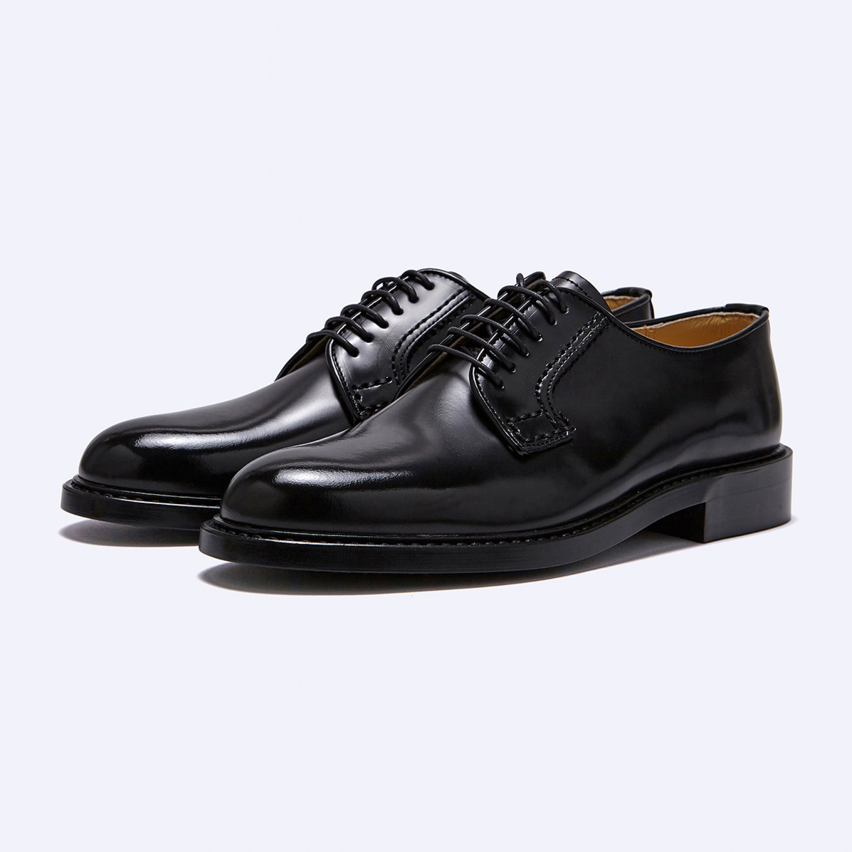 남성용 소가죽 더비슈즈 HS-711 BLACK