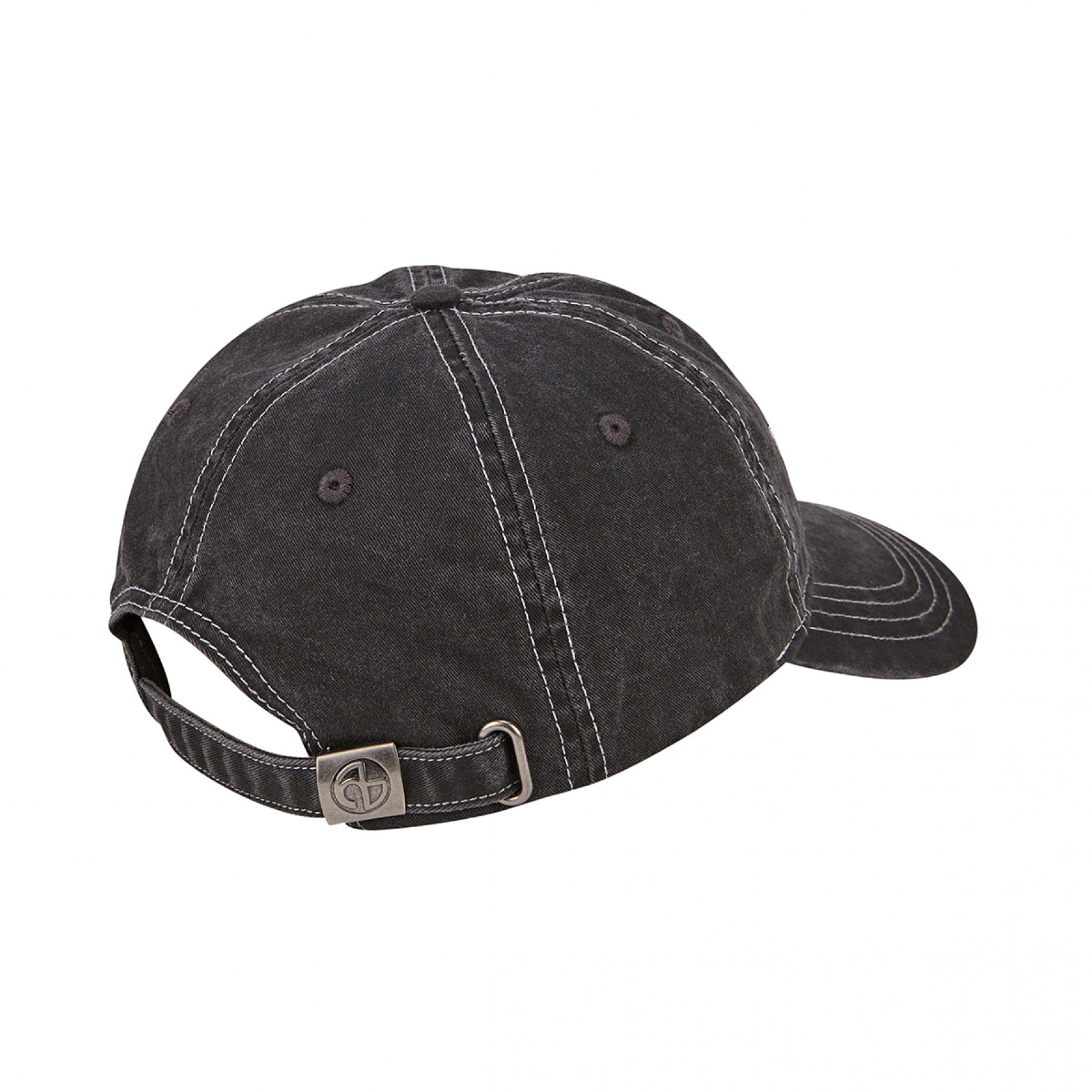 STITCHED BALL CAP - WASHED CHARCOAL