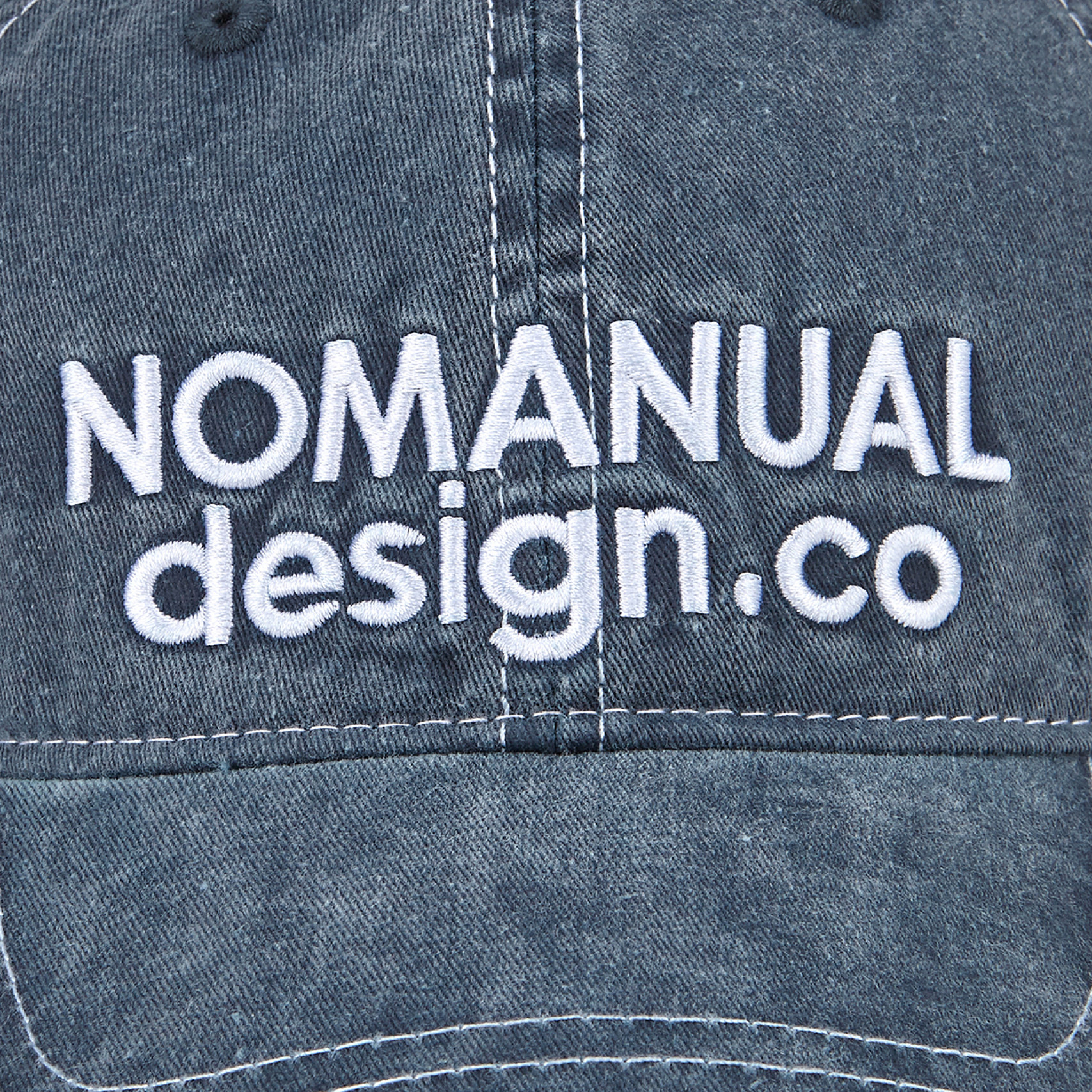 STITCHED BALL CAP - WASHED BLUE