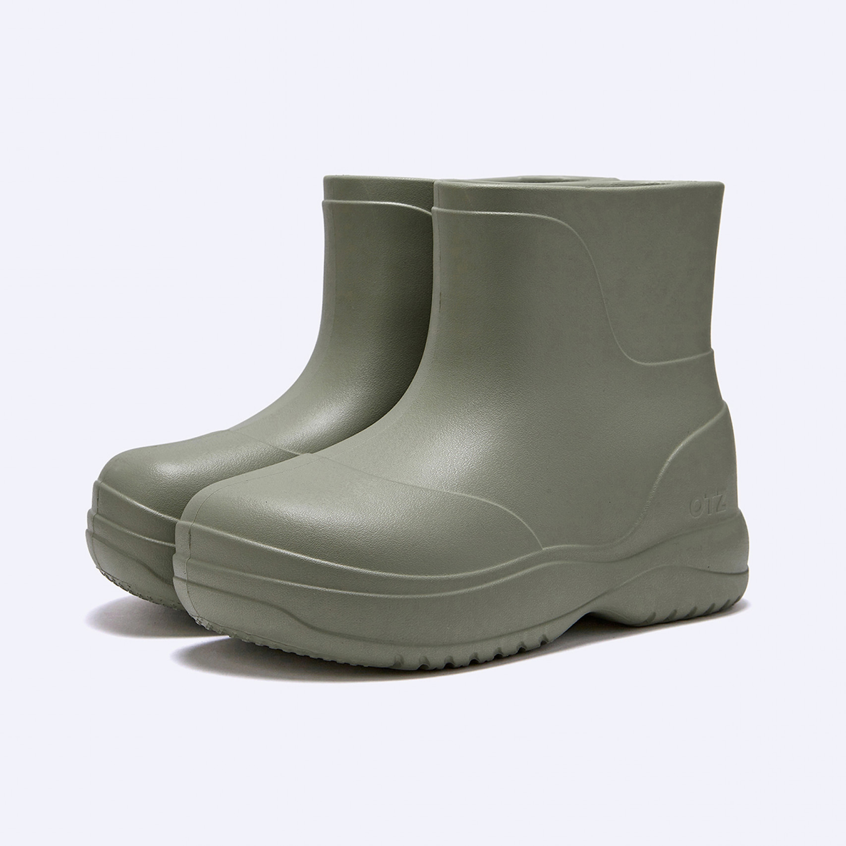 비들 플랫폼 레인부츠 숏 카키 / FLOTES2U22