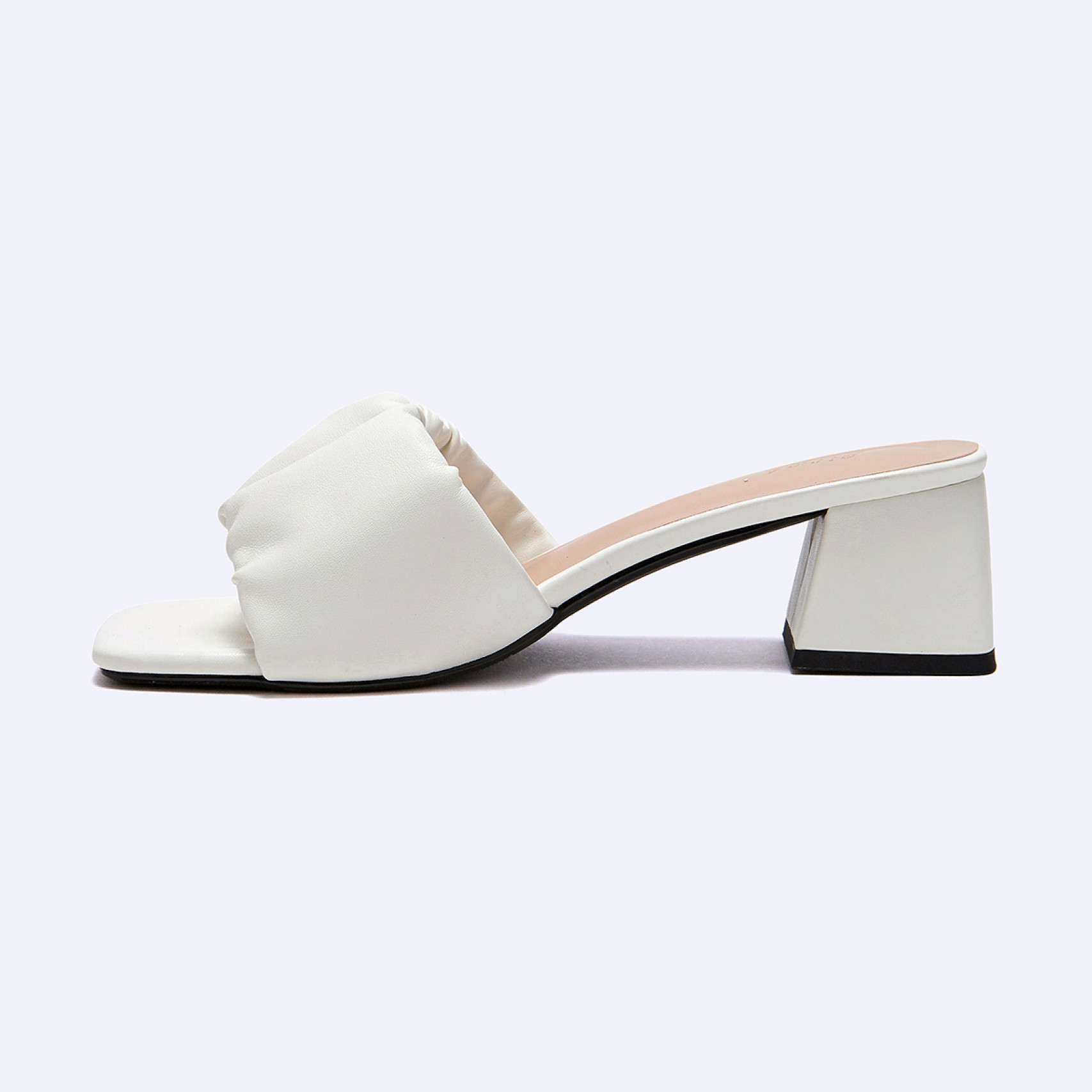 셔링 뮬 아이보리 5cm / FLPRES3W06