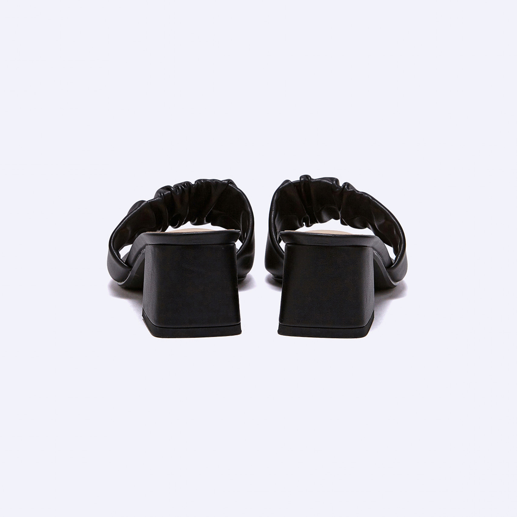 셔링 뮬 블랙 5cm / FLPRES3W07