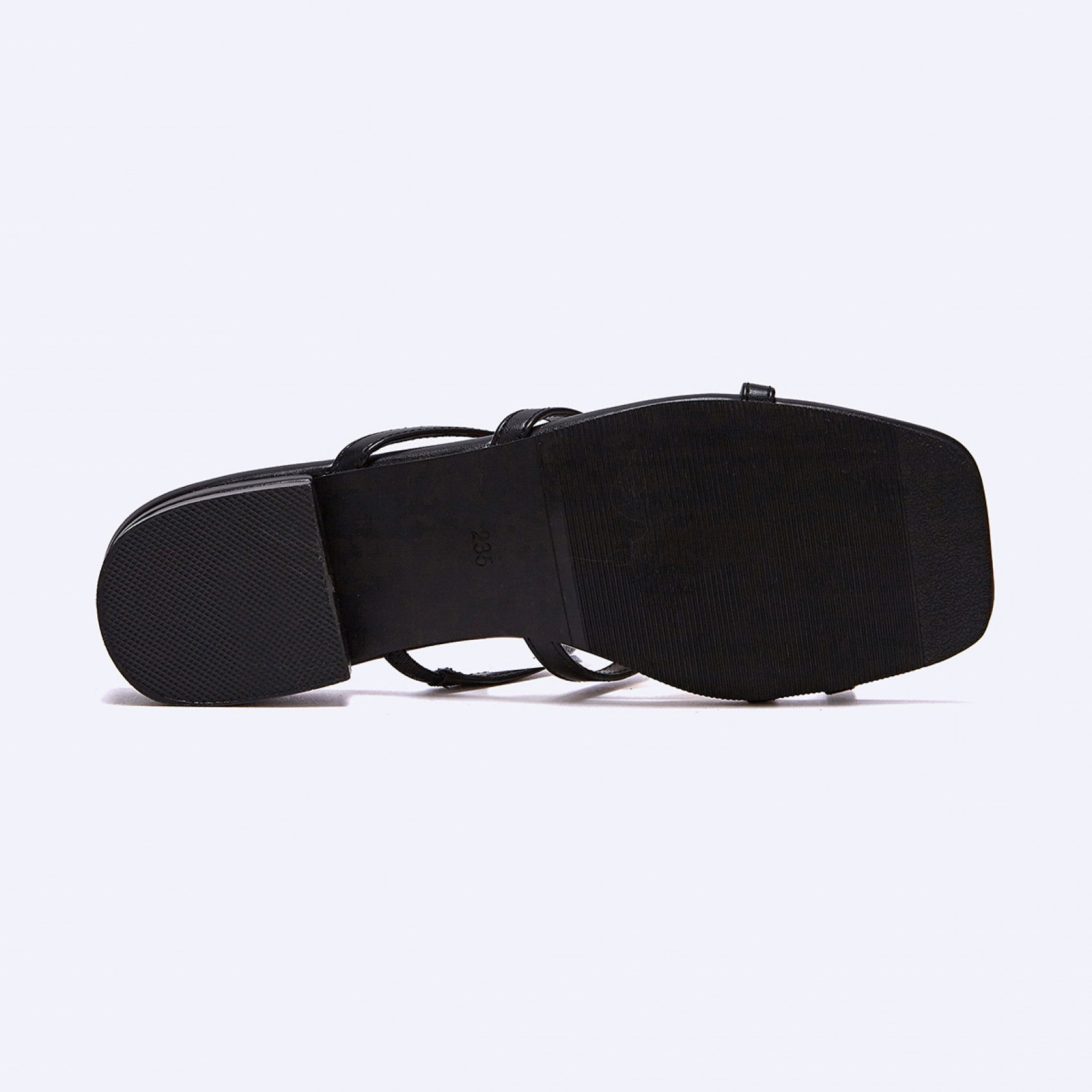 스퀘어 스트랩 뮬 블랙 1.5cm / FLPRES3W09