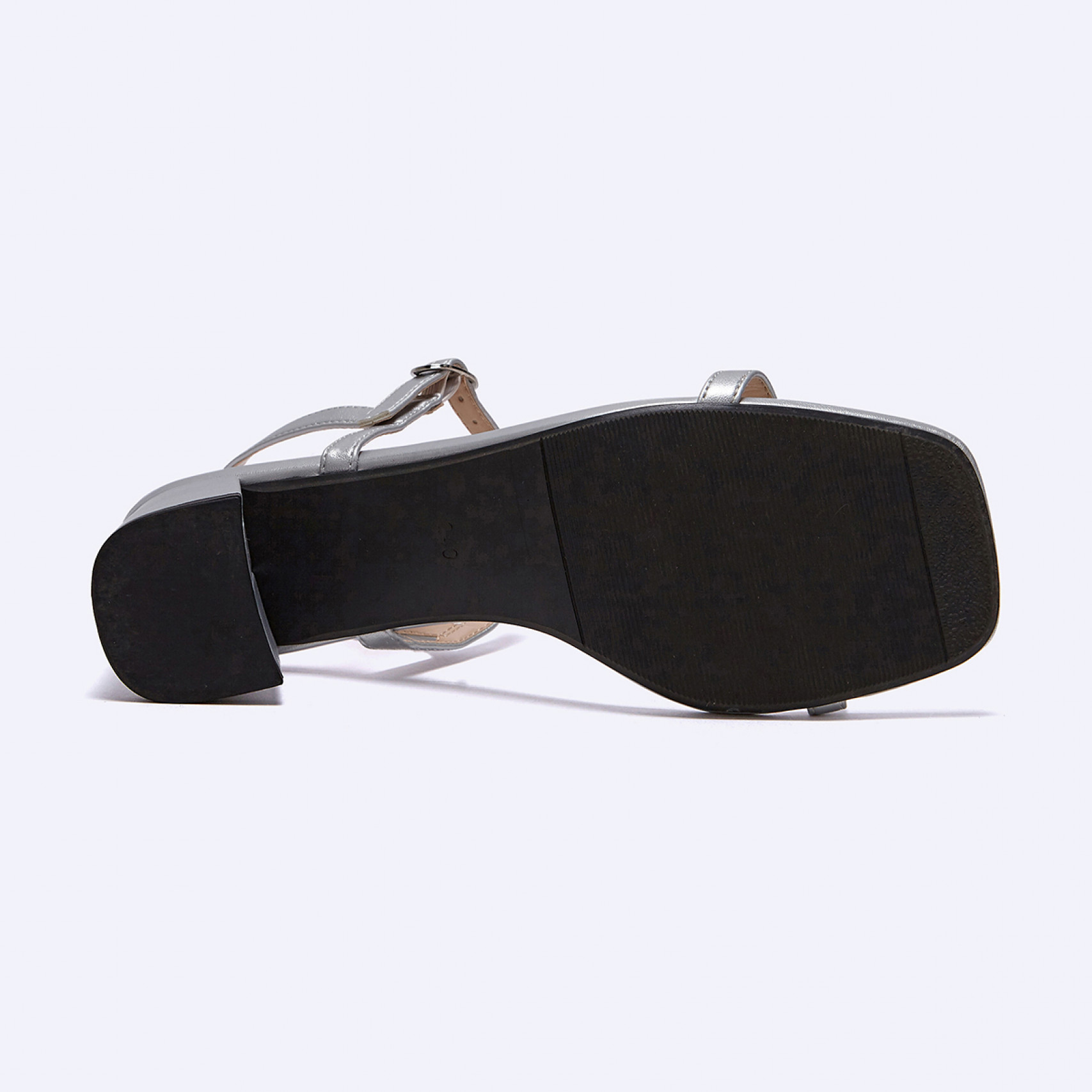 Two Strap 샌들 힐 실버 5cm / FLPRES3W03