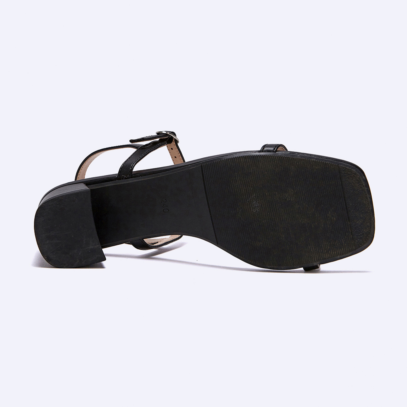 Two Strap 샌들 힐 블랙 5cm / FLPRES3W01