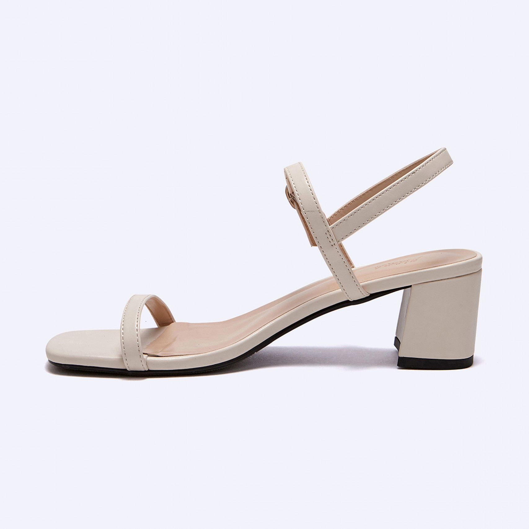 Two Strap 샌들 힐 아이보리 5cm / FLPRES3W02