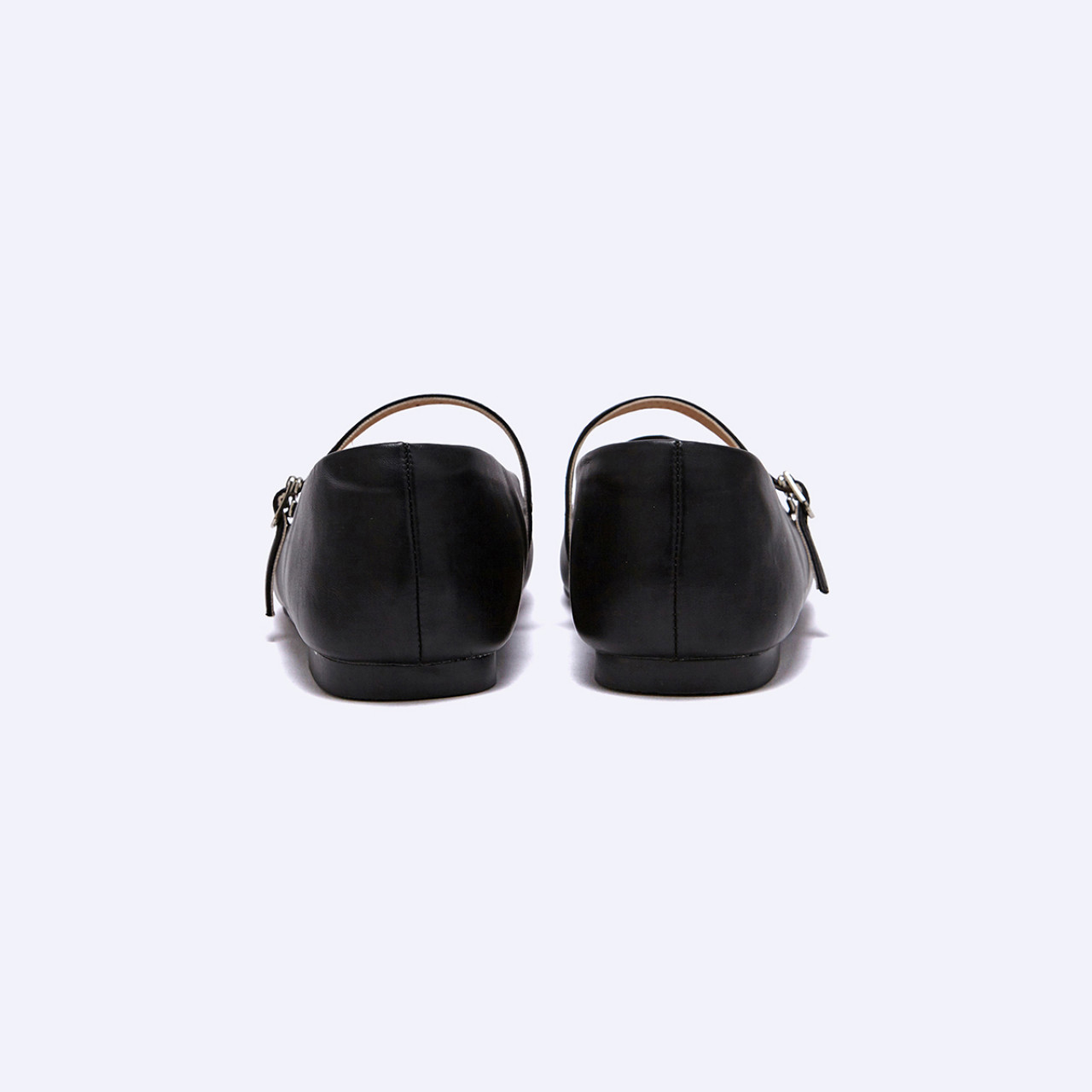 V컷 메리제인슈즈 블랙 1cm / FLPREA3W01