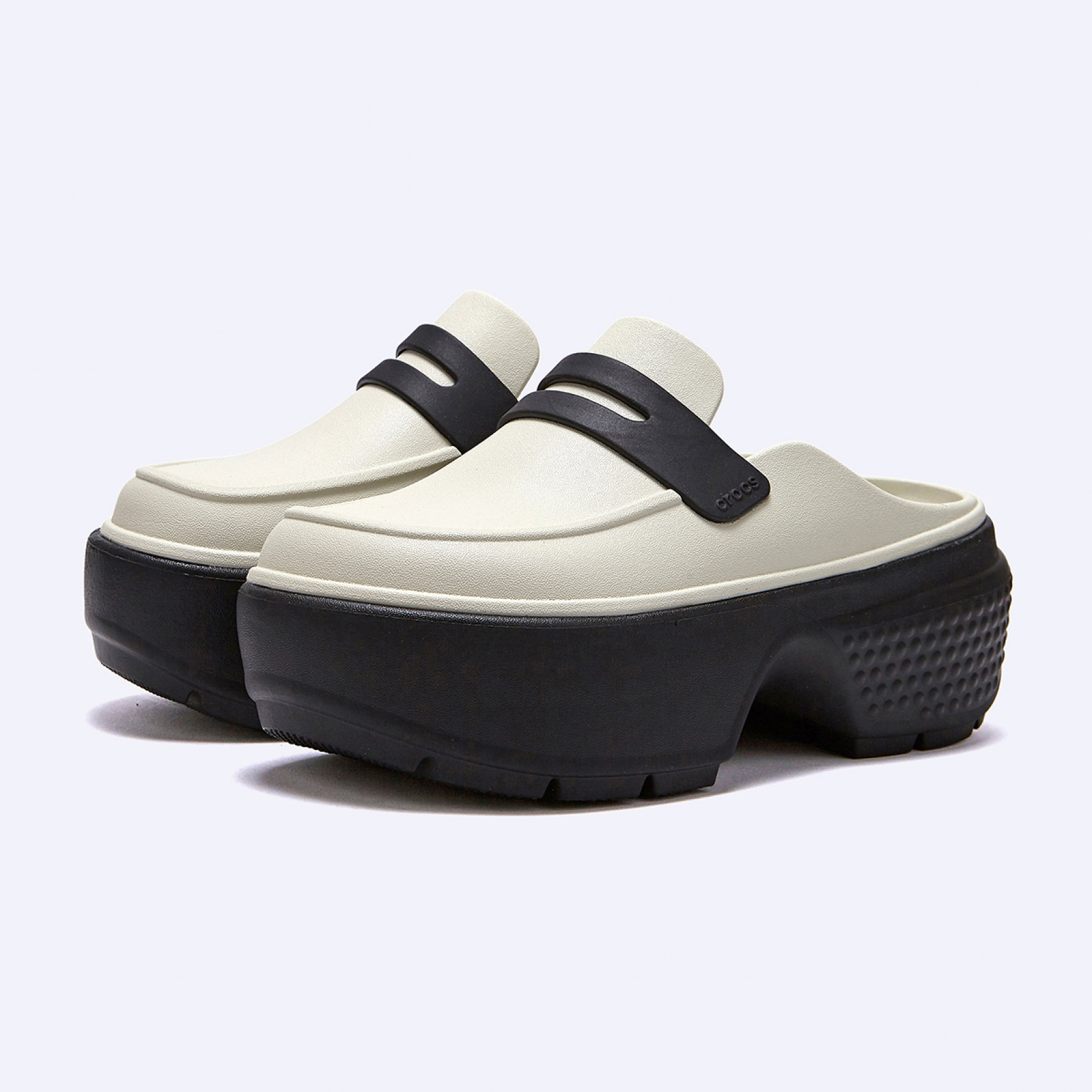 스톰프 로퍼 화이트 블랙 / 209937-1HR