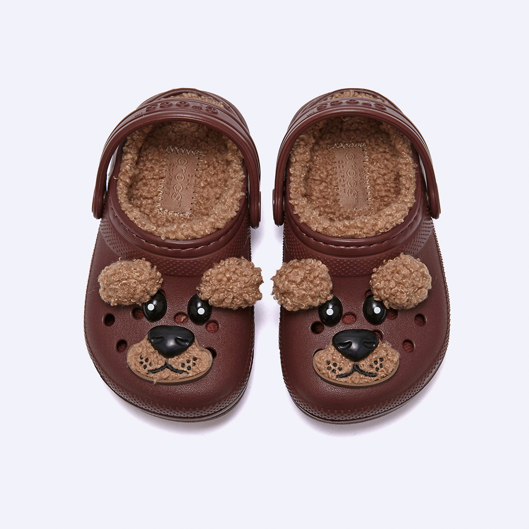 클래식 라인드 브라운베어 클로그 토들러 / 210019-2FL