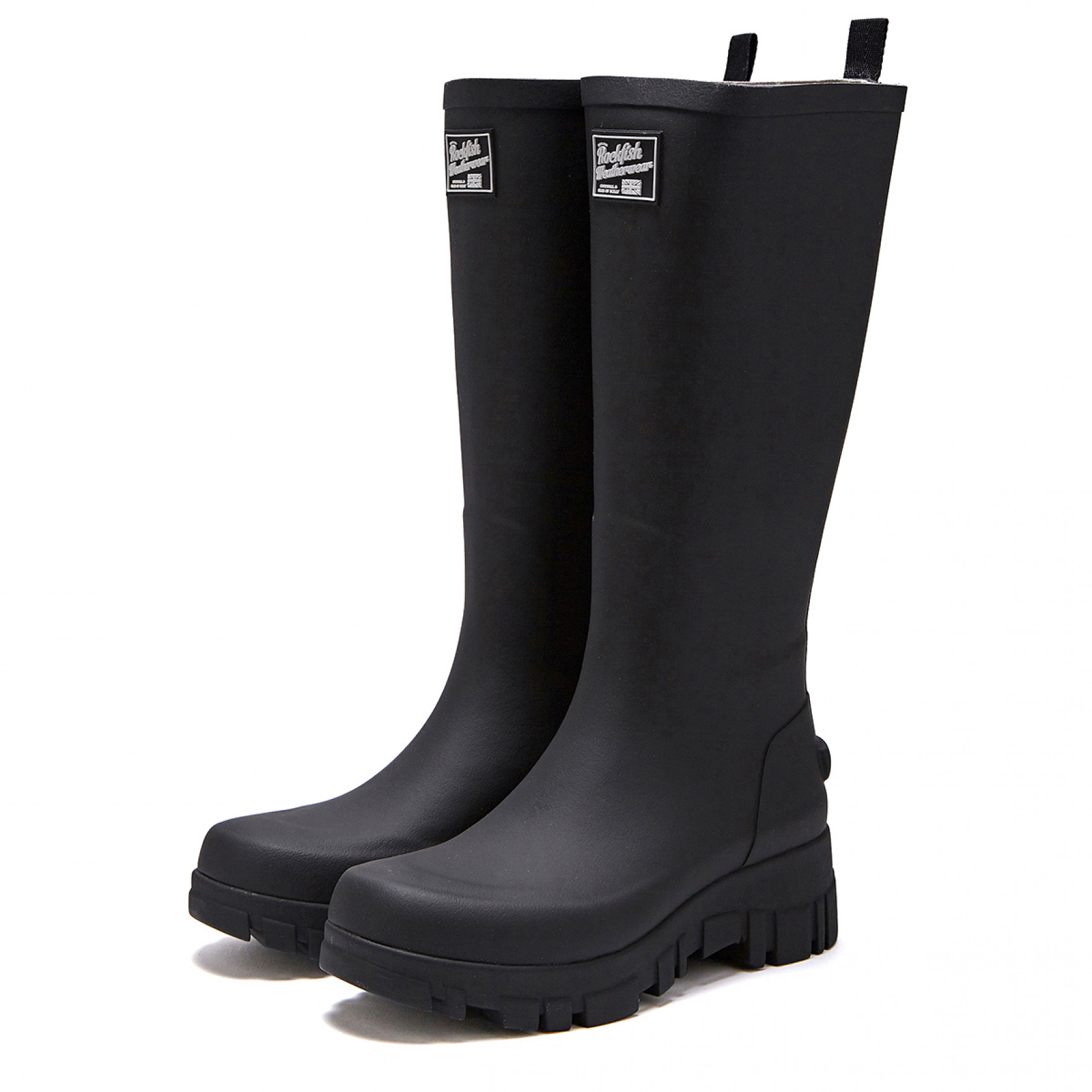 FLATFORM RAIN BOOTS LONG - BLACK
