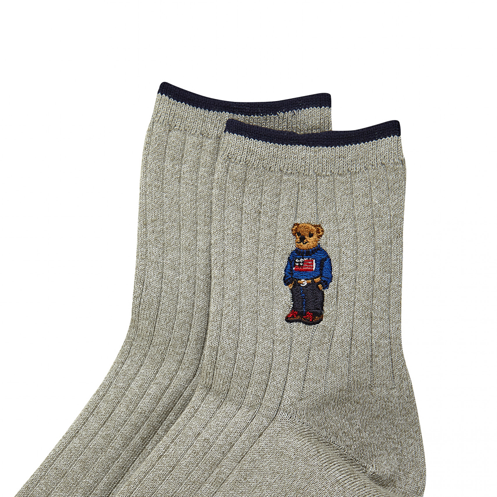 베어 코튼 블렌트 크루 삭스 그레이 / WAPOHOS03420206