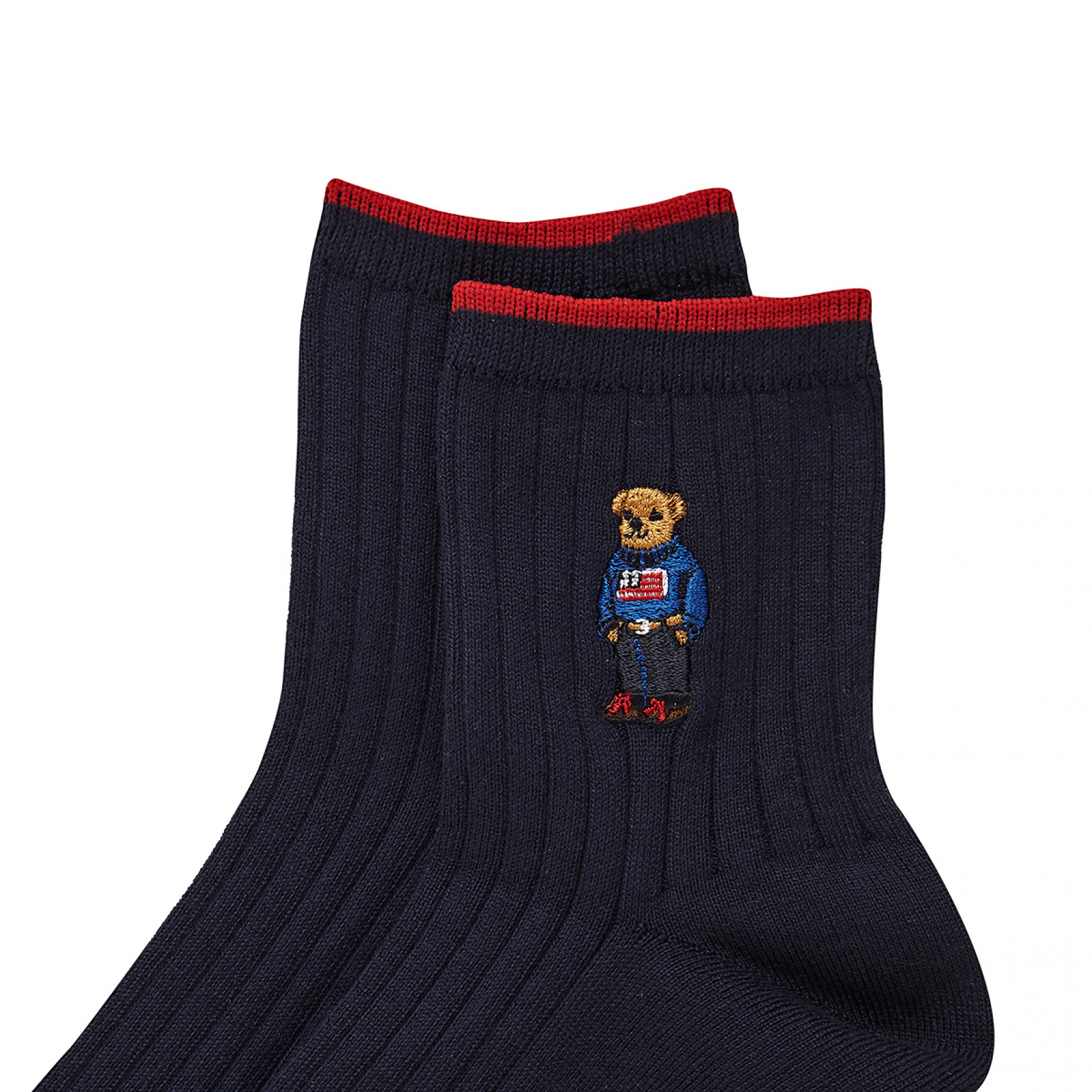 베어 코튼 블렌트 크루 삭스 네이비 / WAPOHOS03420200