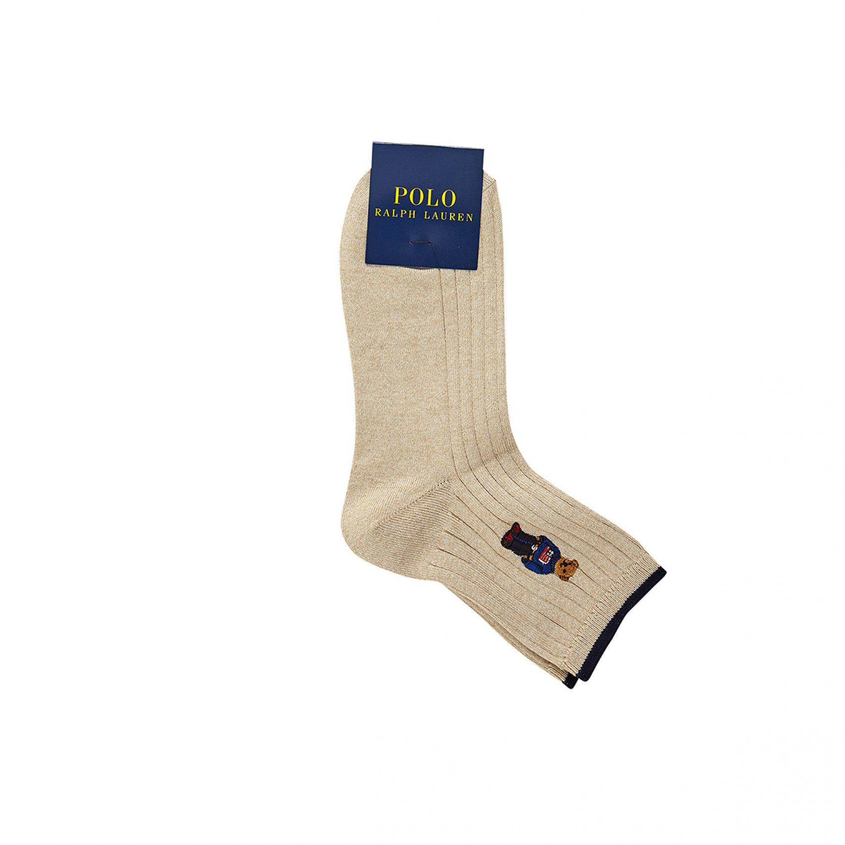 베어 코튼 블렌트 크루 삭스 베이지 / WAPOHOS03420199