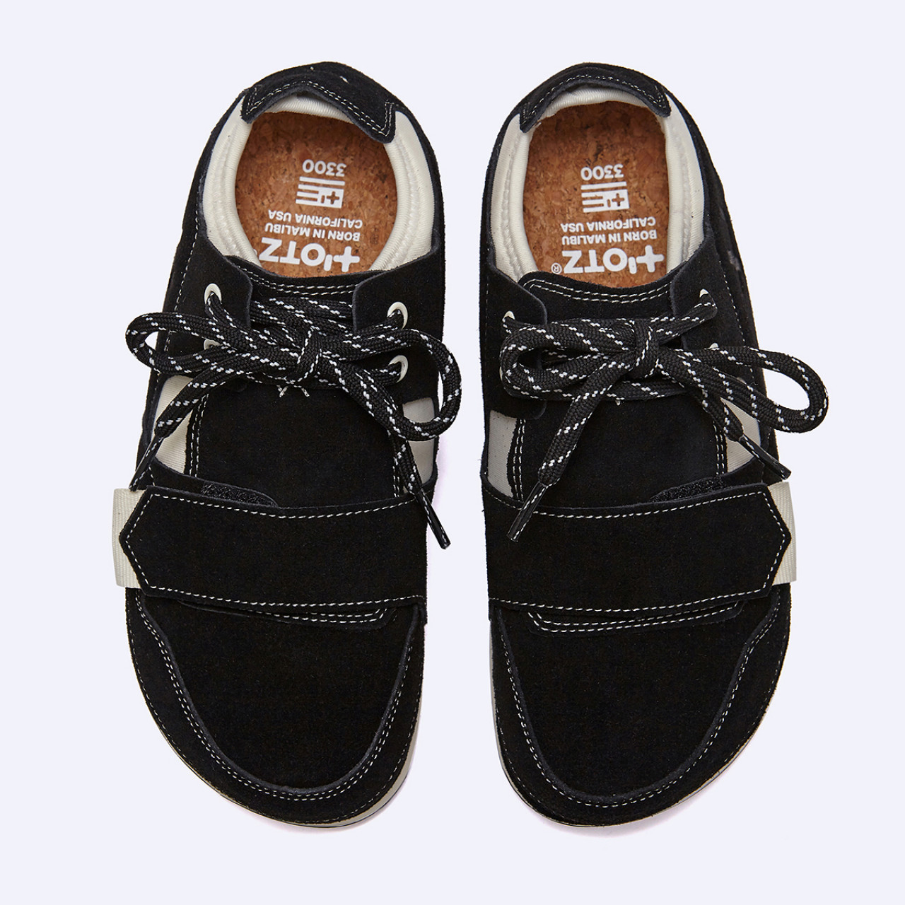 3300 스웨이드 로우 블랙 화이트 / FLOTEA0U40