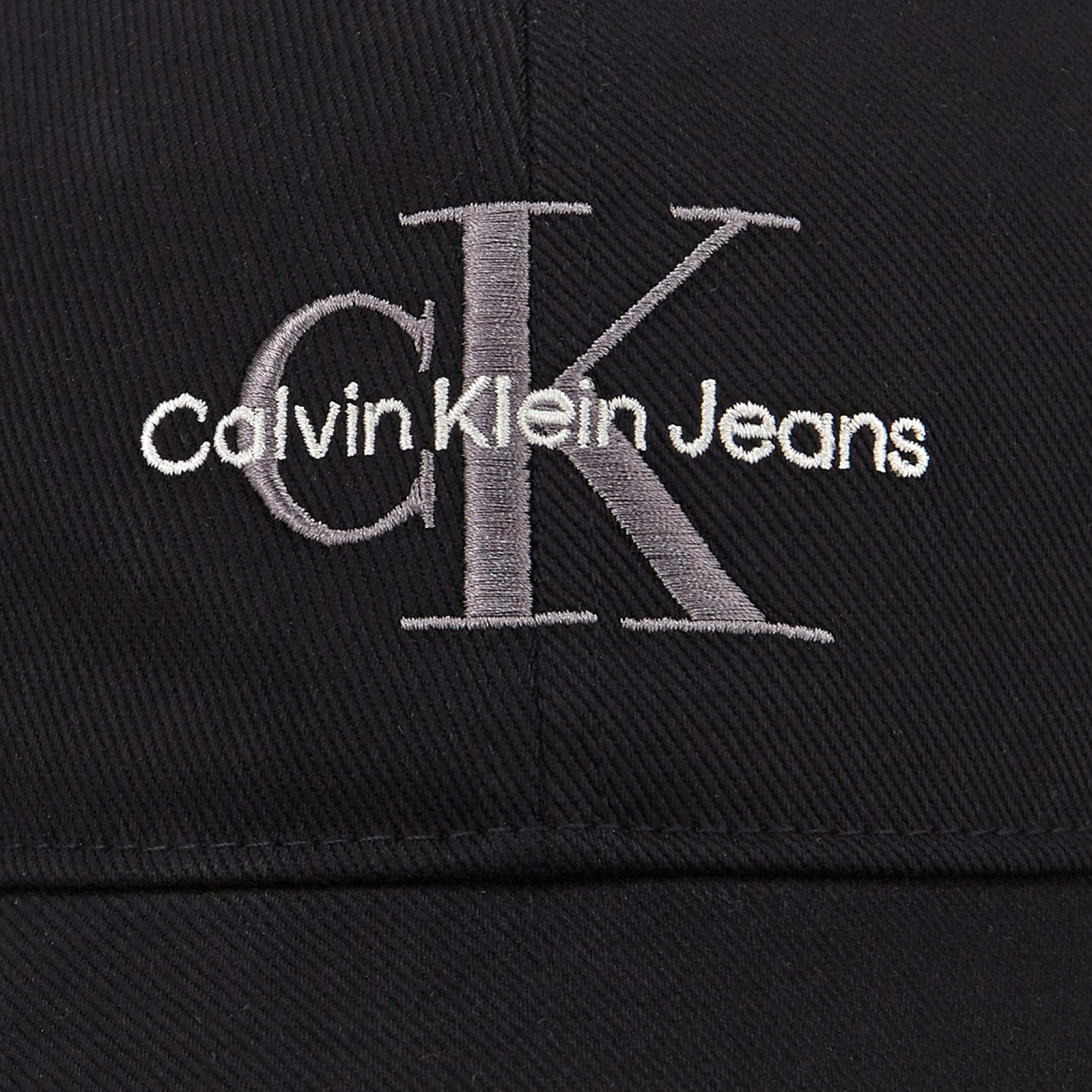 CKJ 모노그램 엠브로이더리 볼캡 블랙 / HX0263001