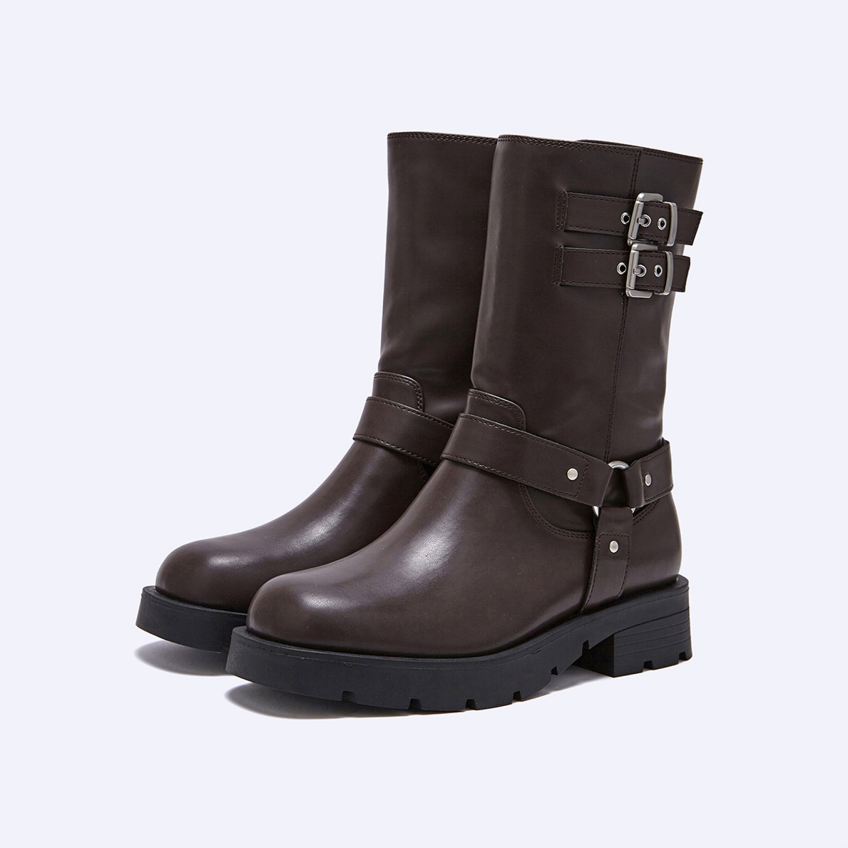 바이커 부츠 브라운 4cm / FLPREF3W09