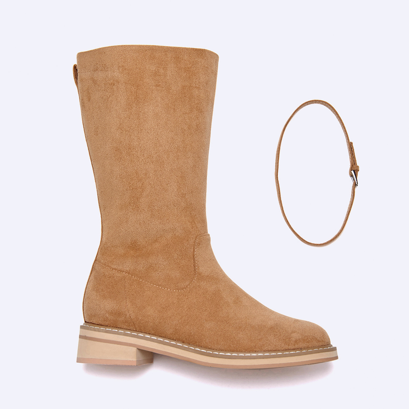 미들 부츠 베이지 4cm / FLPREF3W07