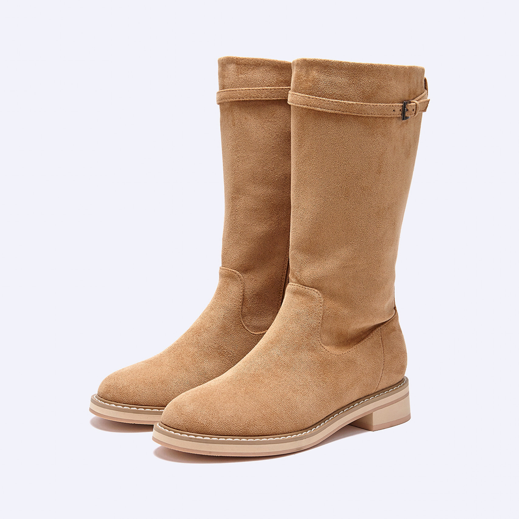 미들 부츠 베이지 4cm / FLPREF3W07