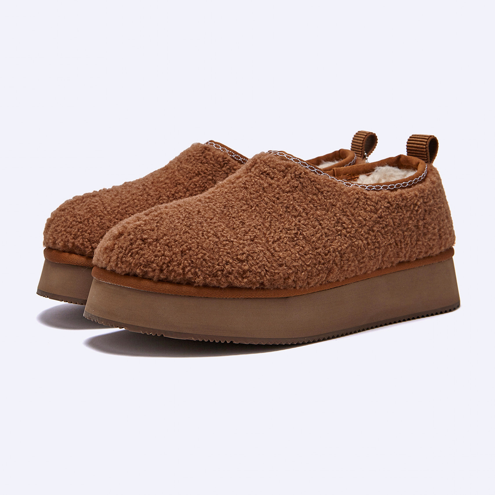 벌루니 플랫폼 클로그 퍼 카멜 / FLOTEF4W18