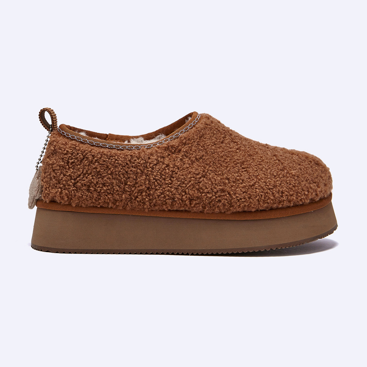 벌루니 플랫폼 클로그 퍼 카멜 / FLOTEF4W18