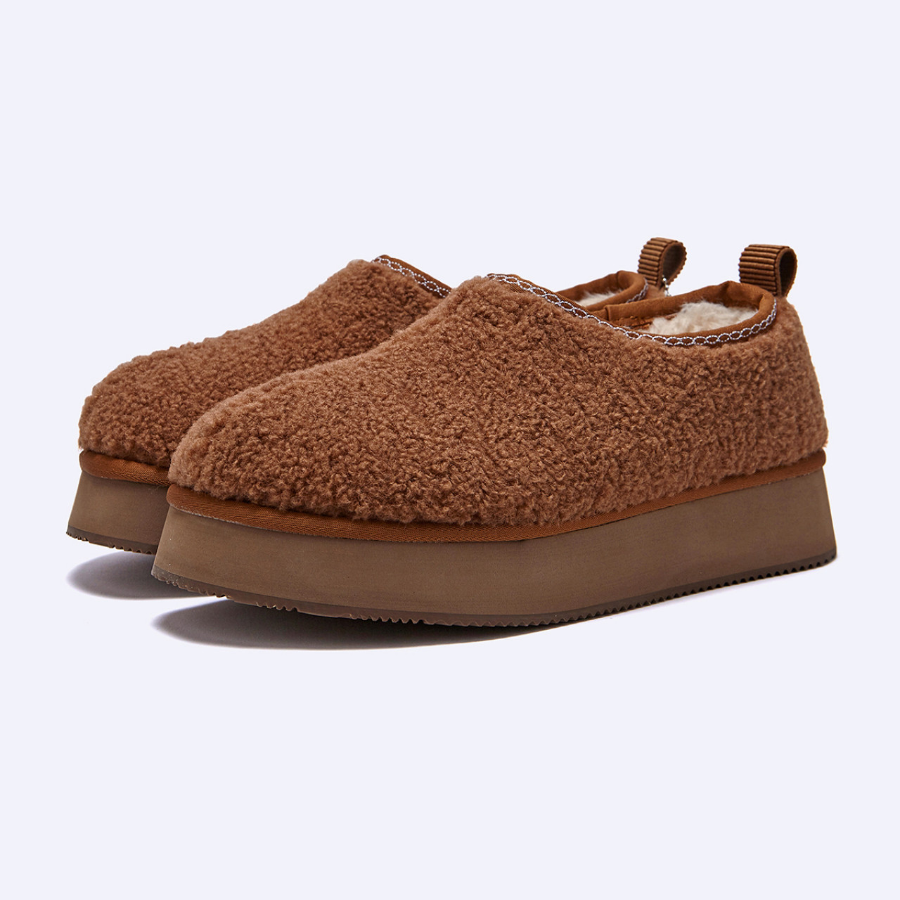 벌루니 플랫폼 클로그 퍼 카멜 / FLOTEF4W18