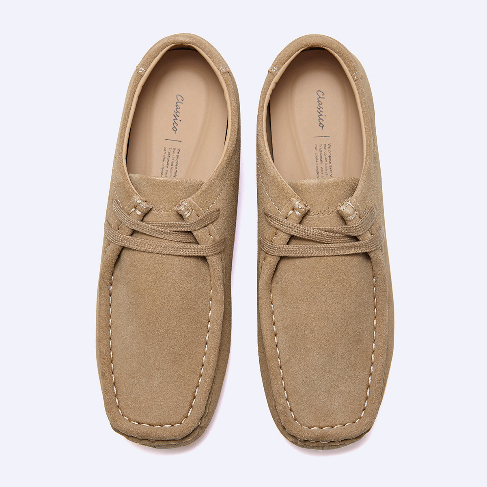 소가죽 4cm 클라비 모카신 베이지 / FLCCEA3U21