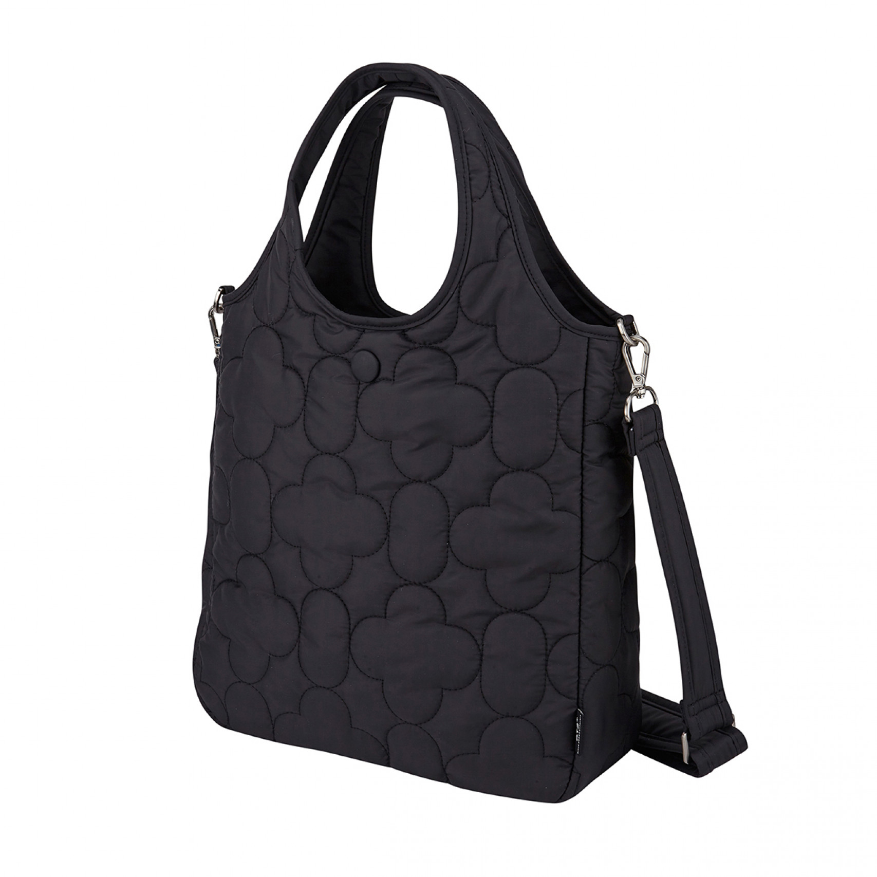 패딩 퀄티드 숄더백 블랙 / FLOTEF4B14