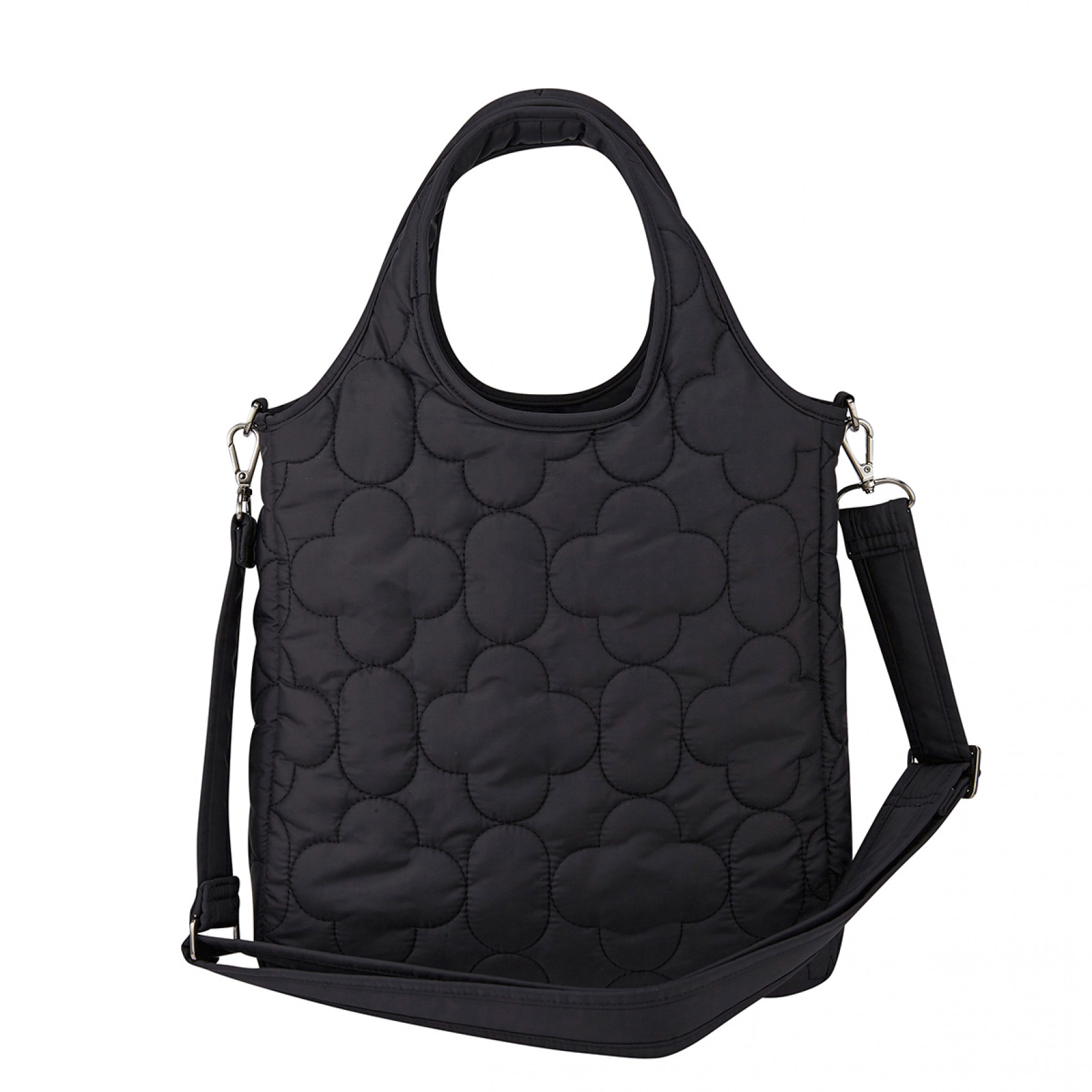 패딩 퀄티드 숄더백 블랙 / FLOTEF4B14