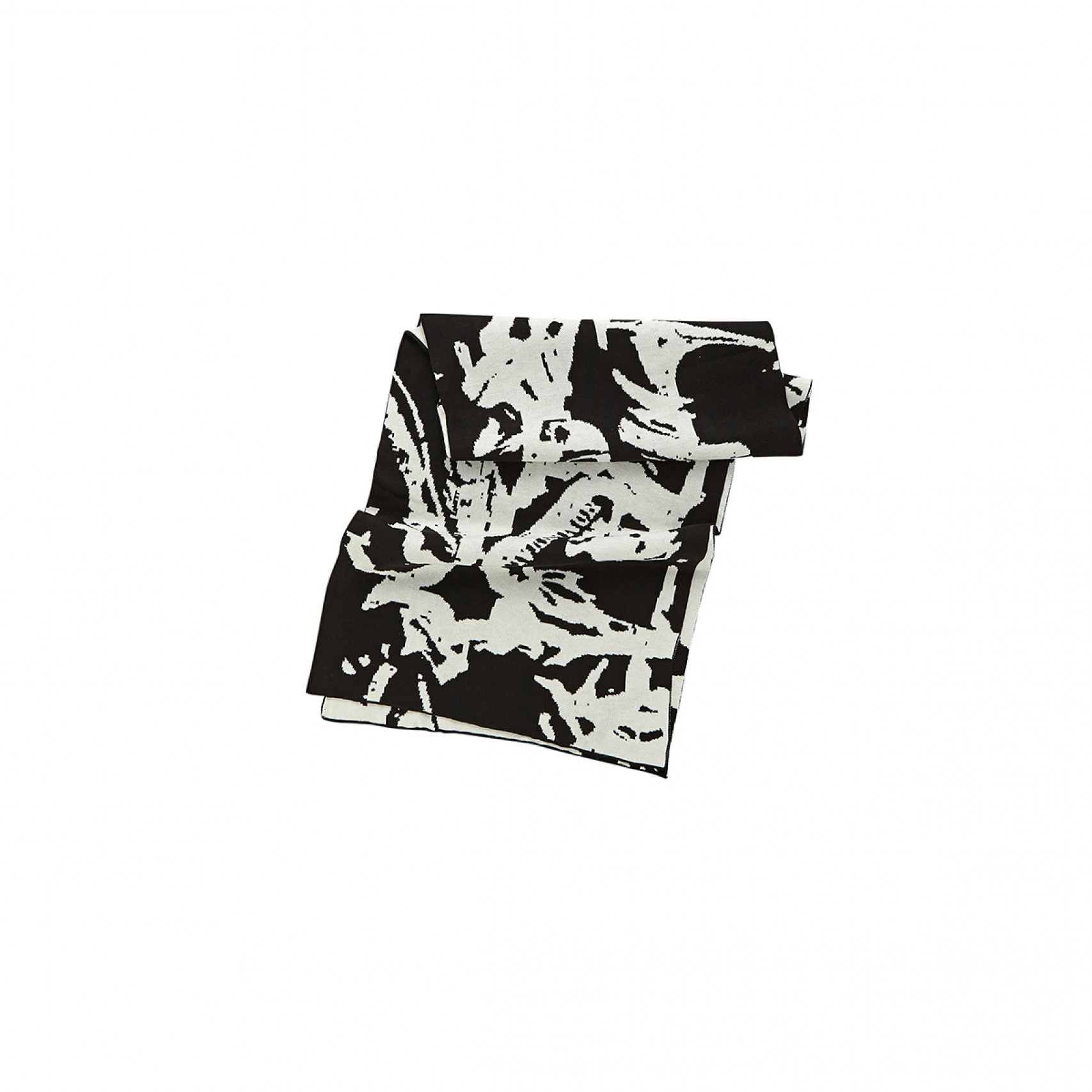 N.S JACQUARD MUFFLER - WHITE / NM65AC04M1