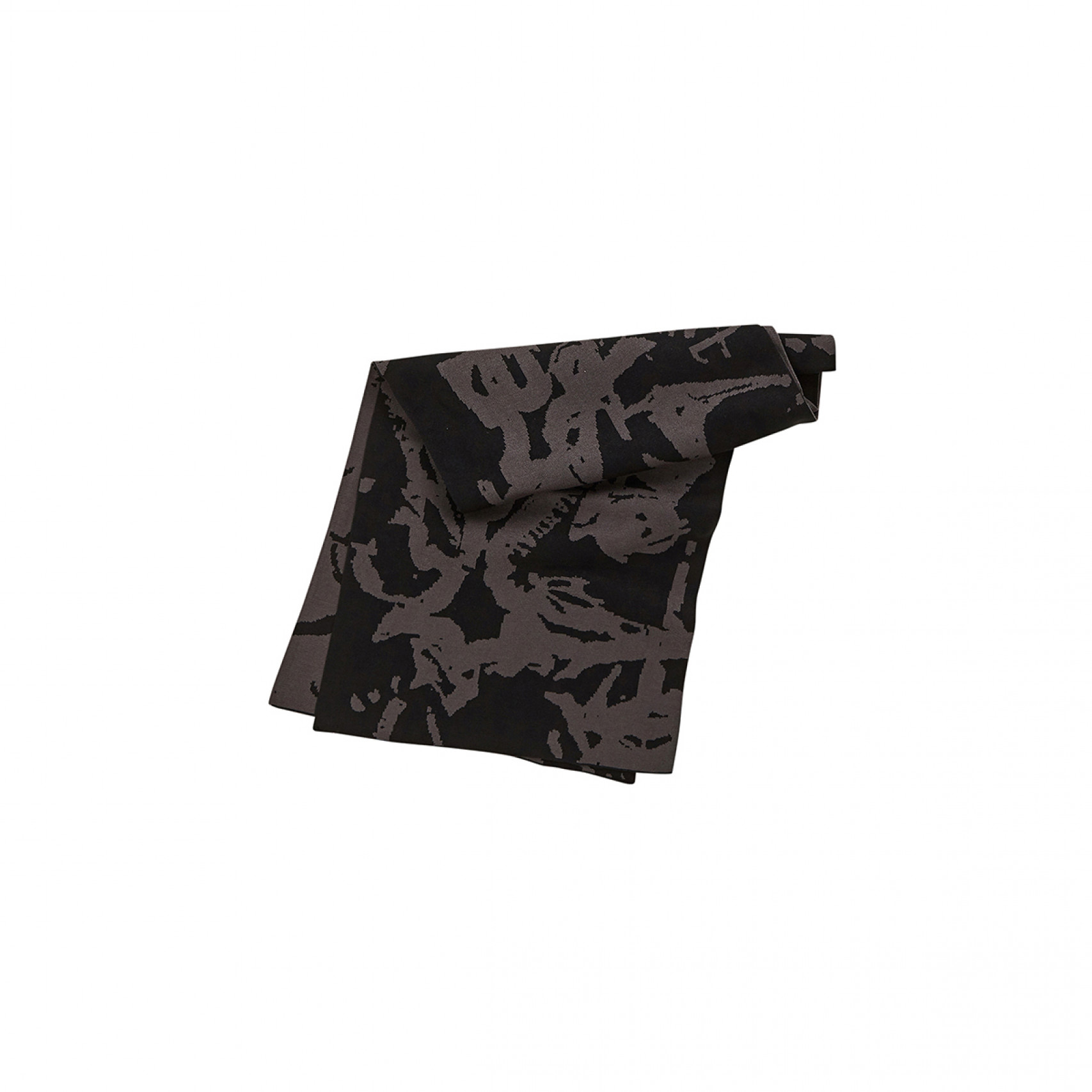 N.S JACQUARD MUFFLER - BLACK / NM65AC04M1