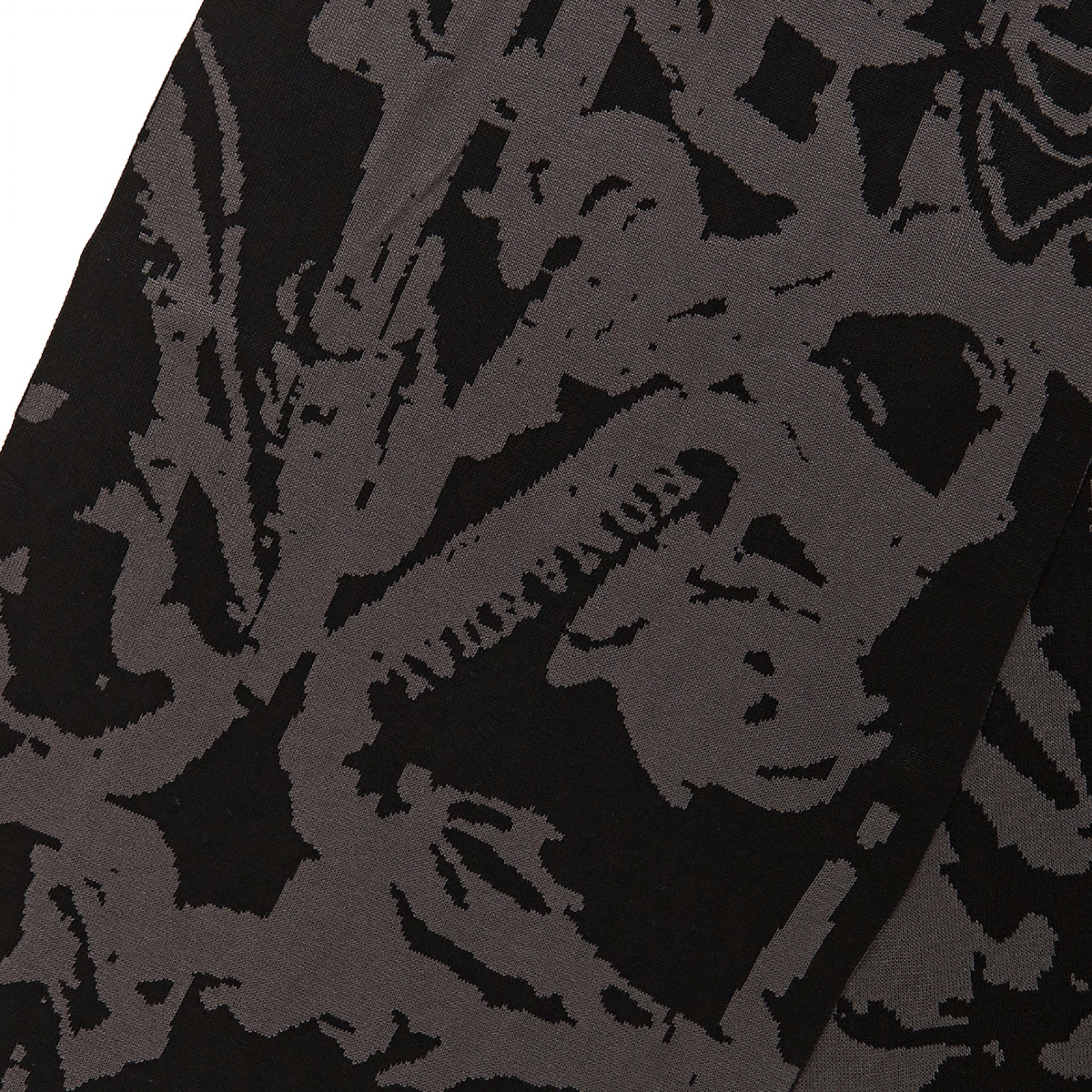 N.S JACQUARD MUFFLER - BLACK / NM65AC04M1