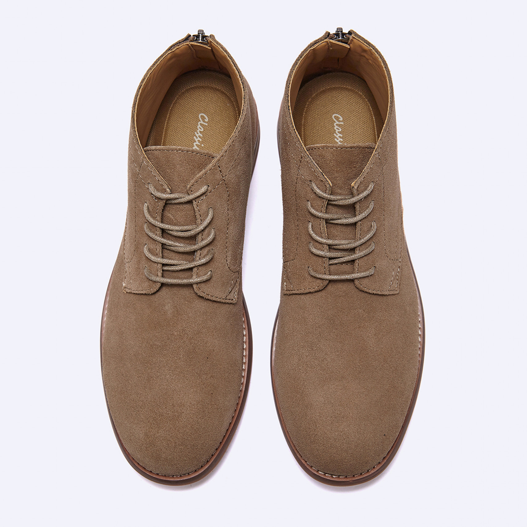 소가죽 3cm 네이선 서비스 부츠 데저트 베이지 남성 / FLCCFA3M04